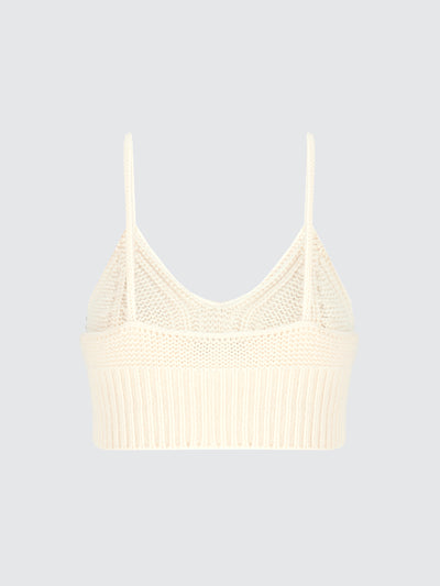 Top crop in maglia studs