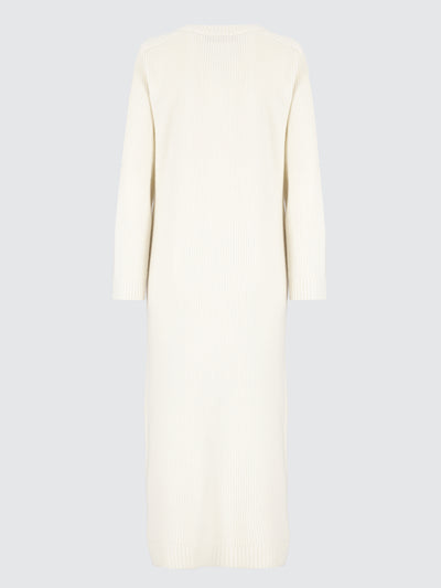 Knit dress with side slit