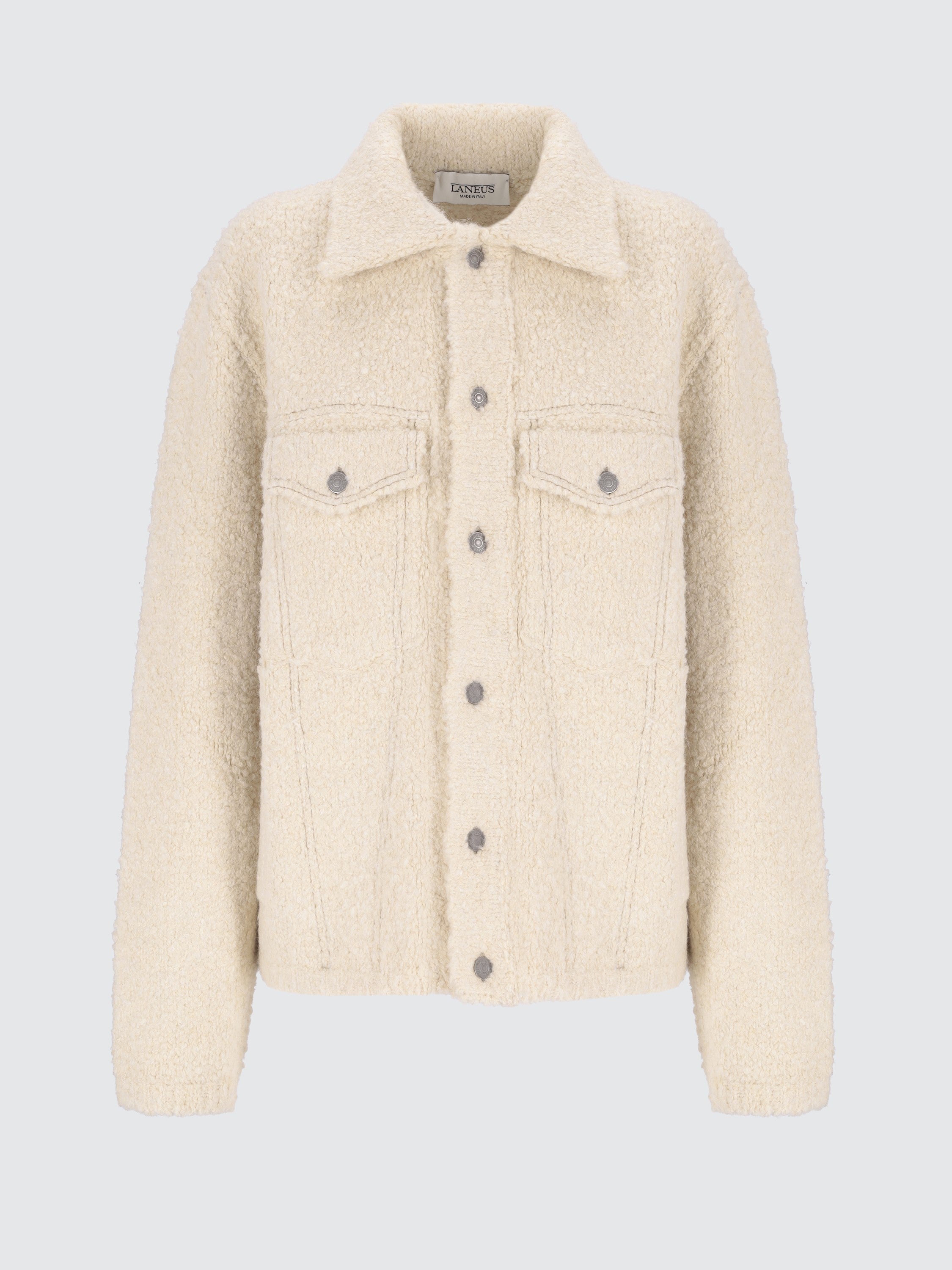 Giacca trucker in maglia bouclé