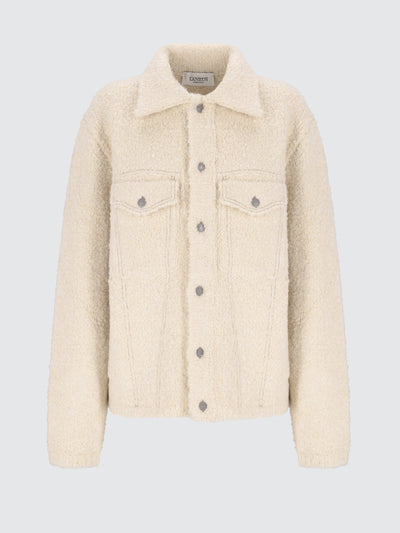Giacca trucker in maglia bouclé
