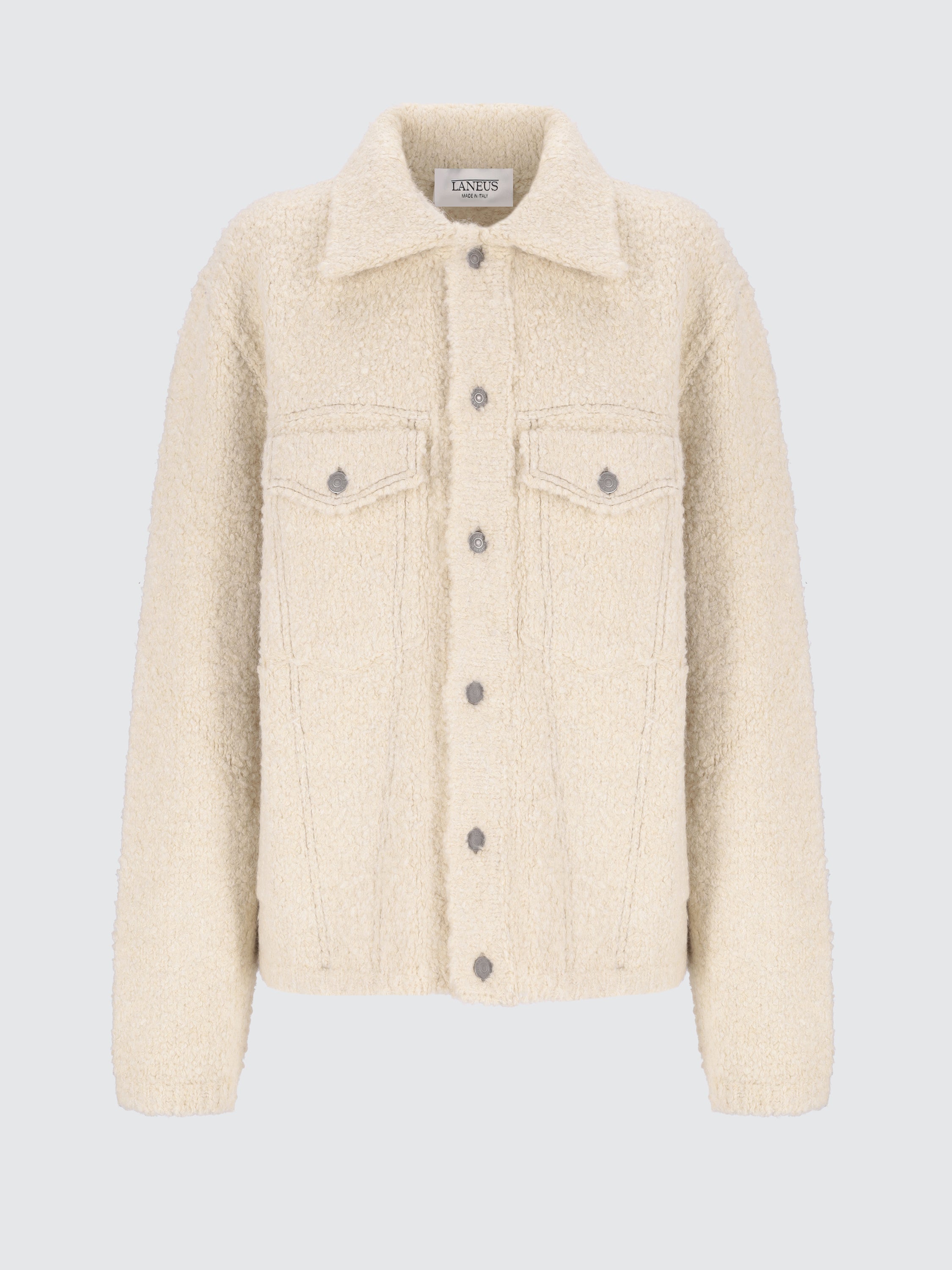 Giacca trucker in maglia bouclé