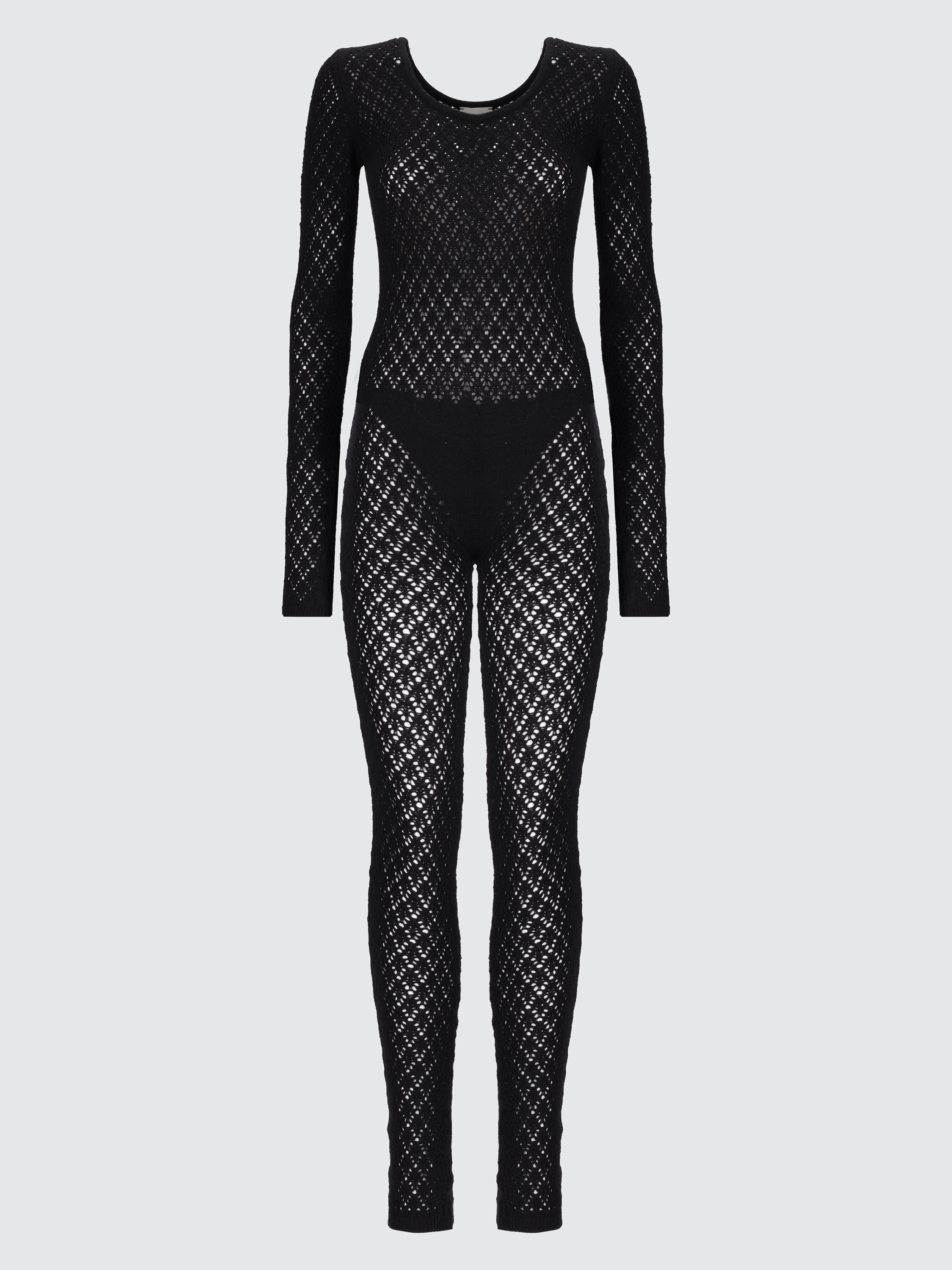 Jumpsuit in maglia traforata