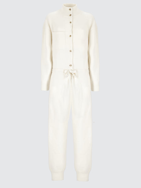 Tuta comfy in lana e alpaca