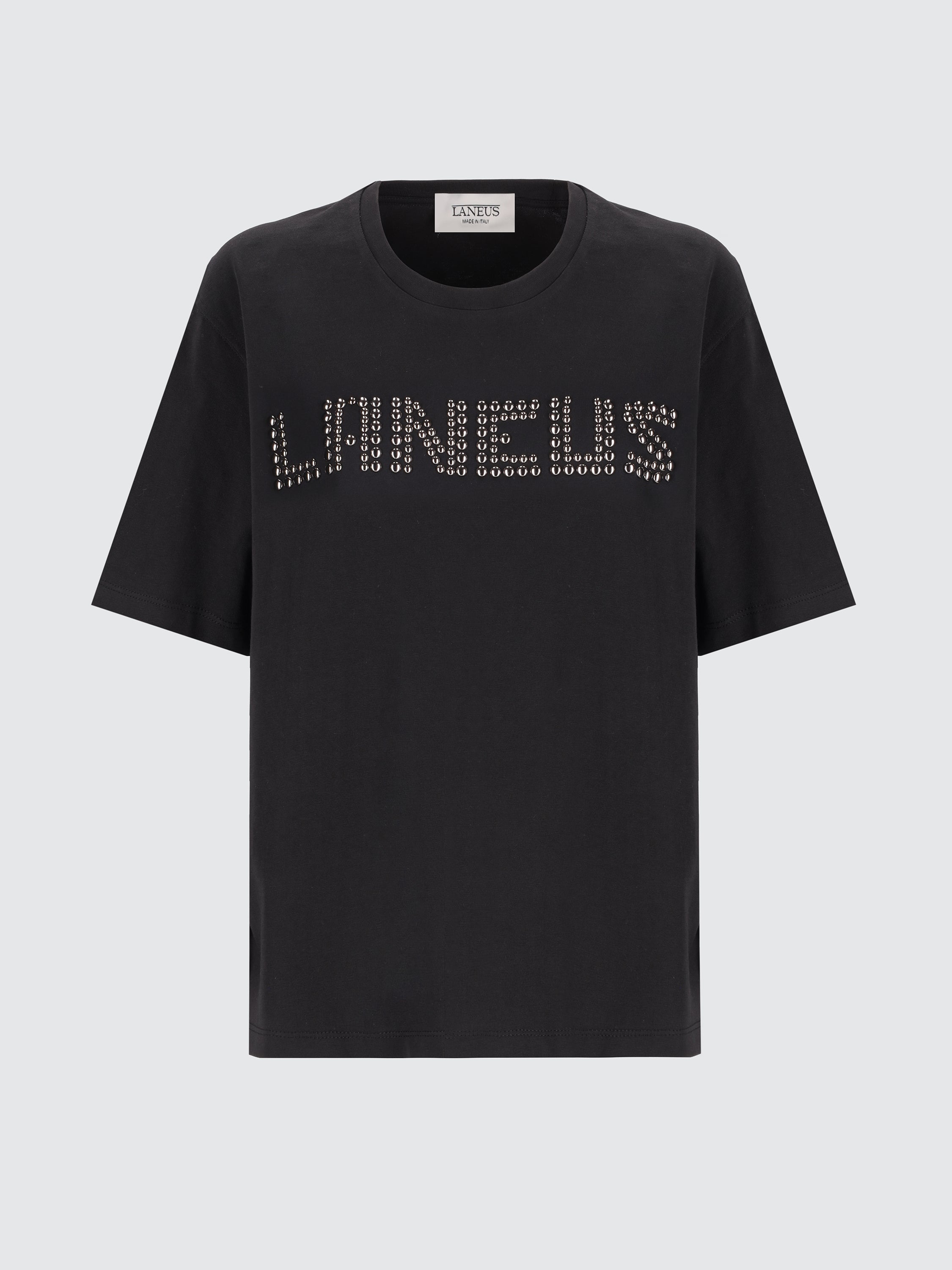 T-shirt in cotone logo studs