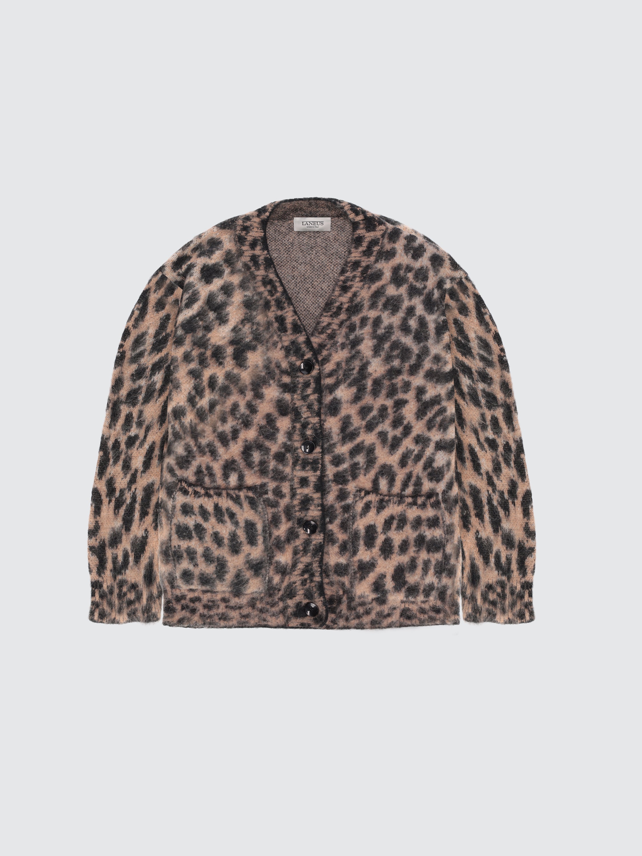 Leopard knit cardigan