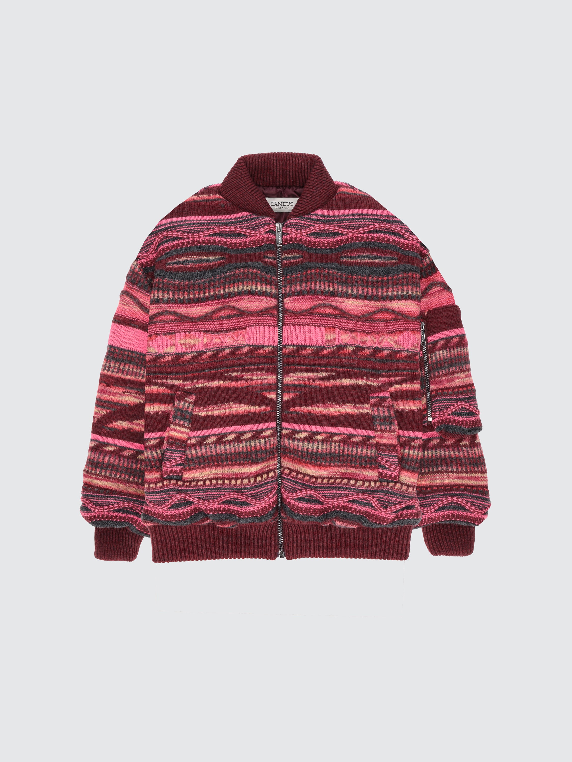 Bomber in maglia "Laneus" jacquard