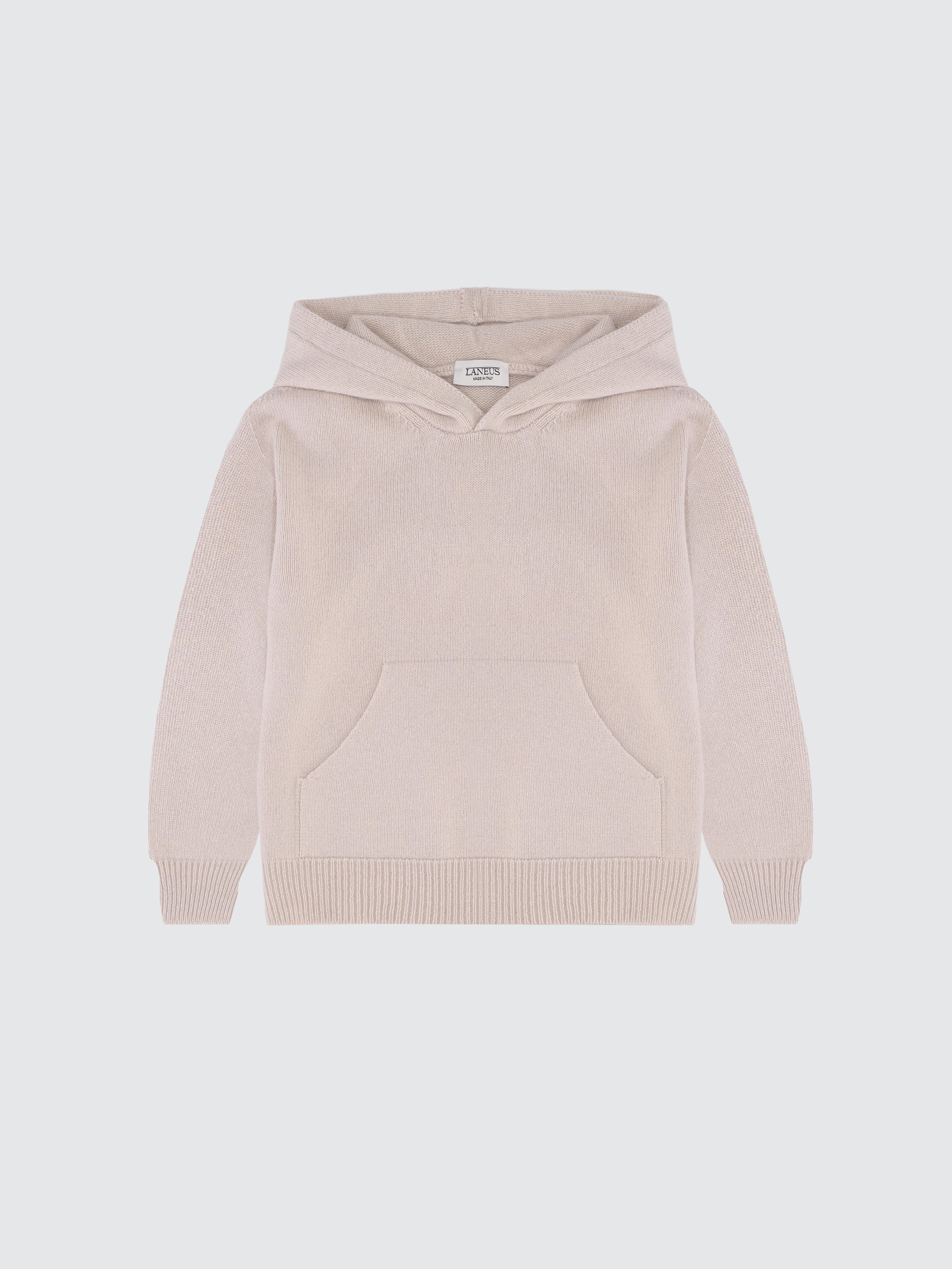 Knitted wool and cashmere hoodie