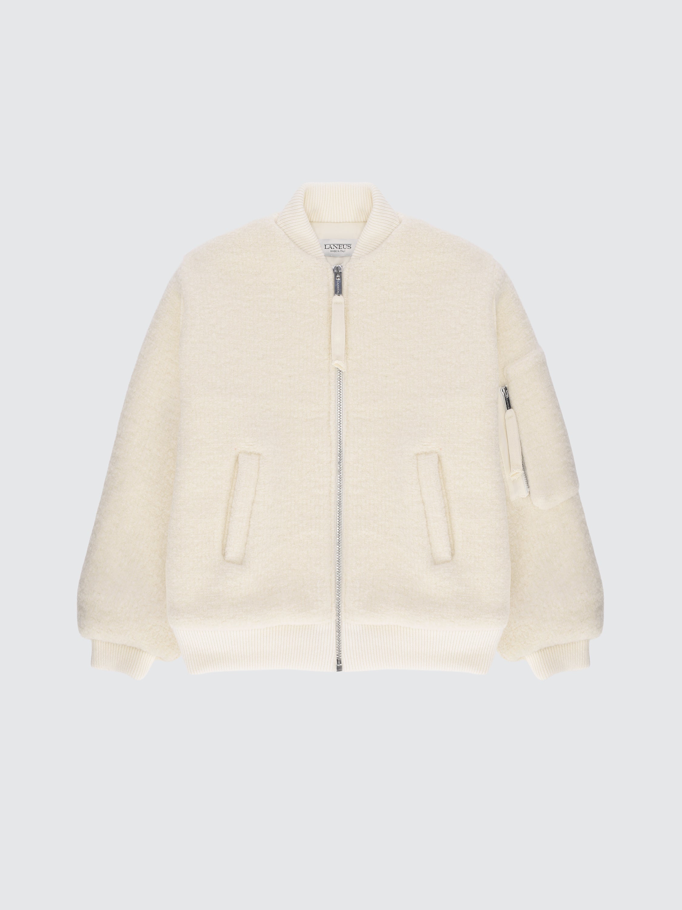 Bomber oversize in lana bouclé