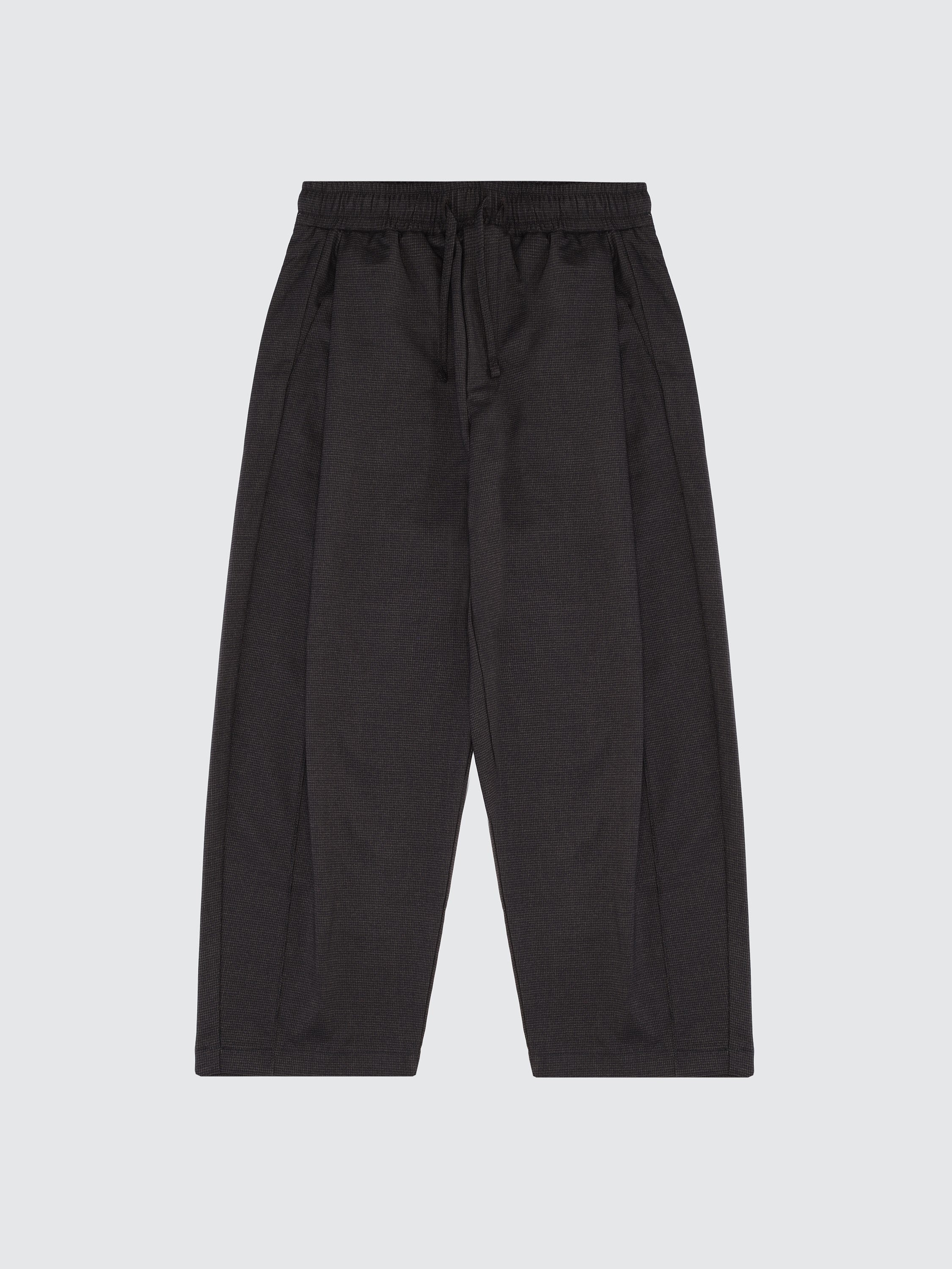 Wide leg microcheck pants