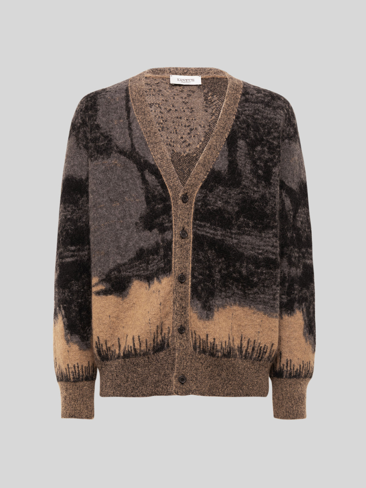 CARDIGAN BRUSHED MOHAIR JACQUARD