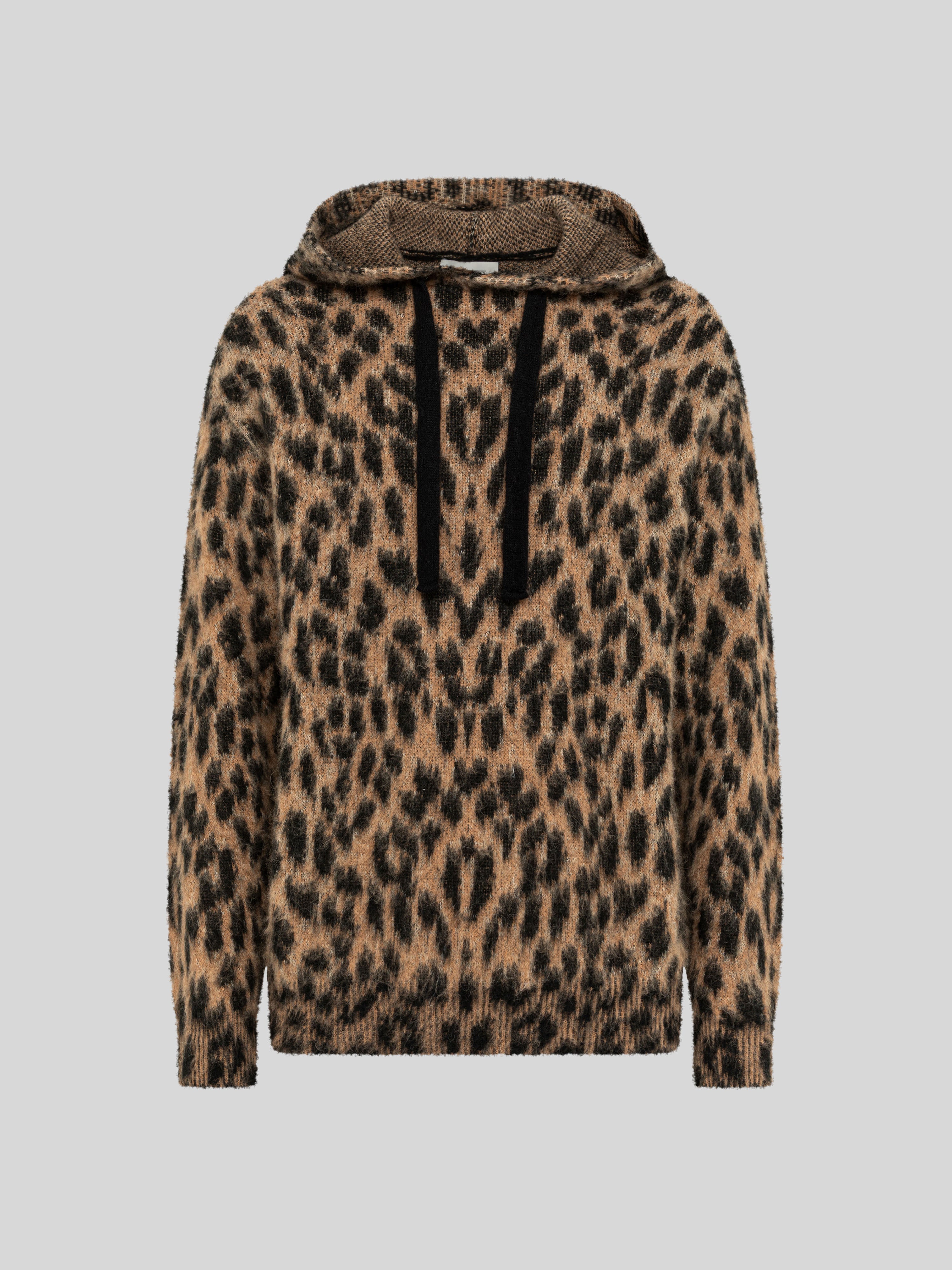 HOODIE BOXY IN MAGLIA MACULATA BRUSHED