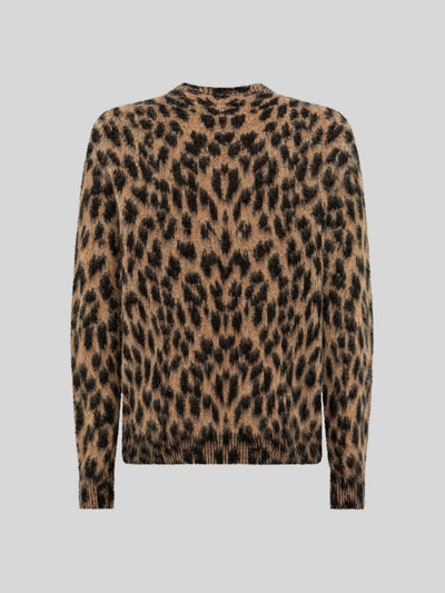 CREWNECK BOXY IN MAGLIA MACULATA BRUSHED