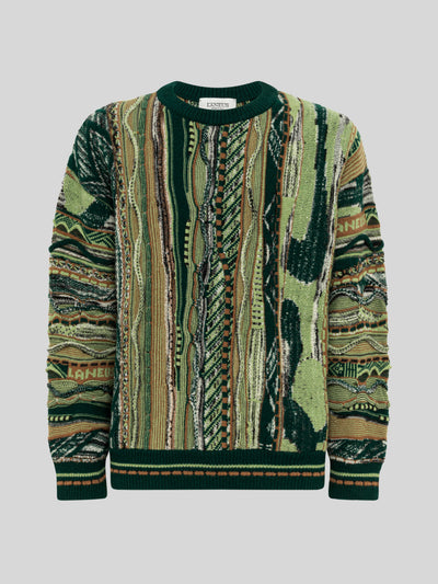 JACQUARD BOXY CREWNECK
