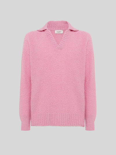 BOXY POLO IN SOFT TEXTURED YARN