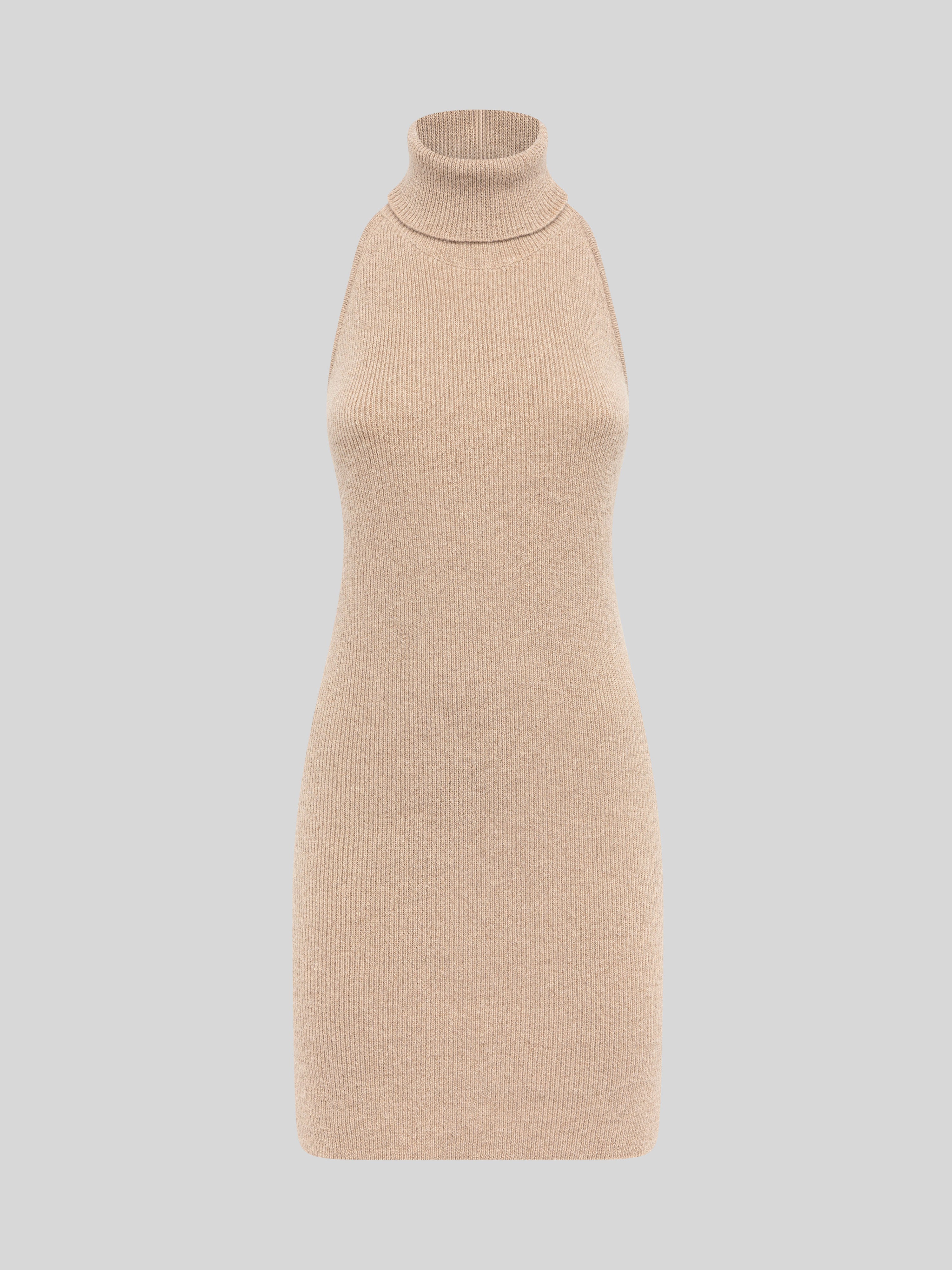 HALTERNECK MINI DRESS IN LANA E ANGORA