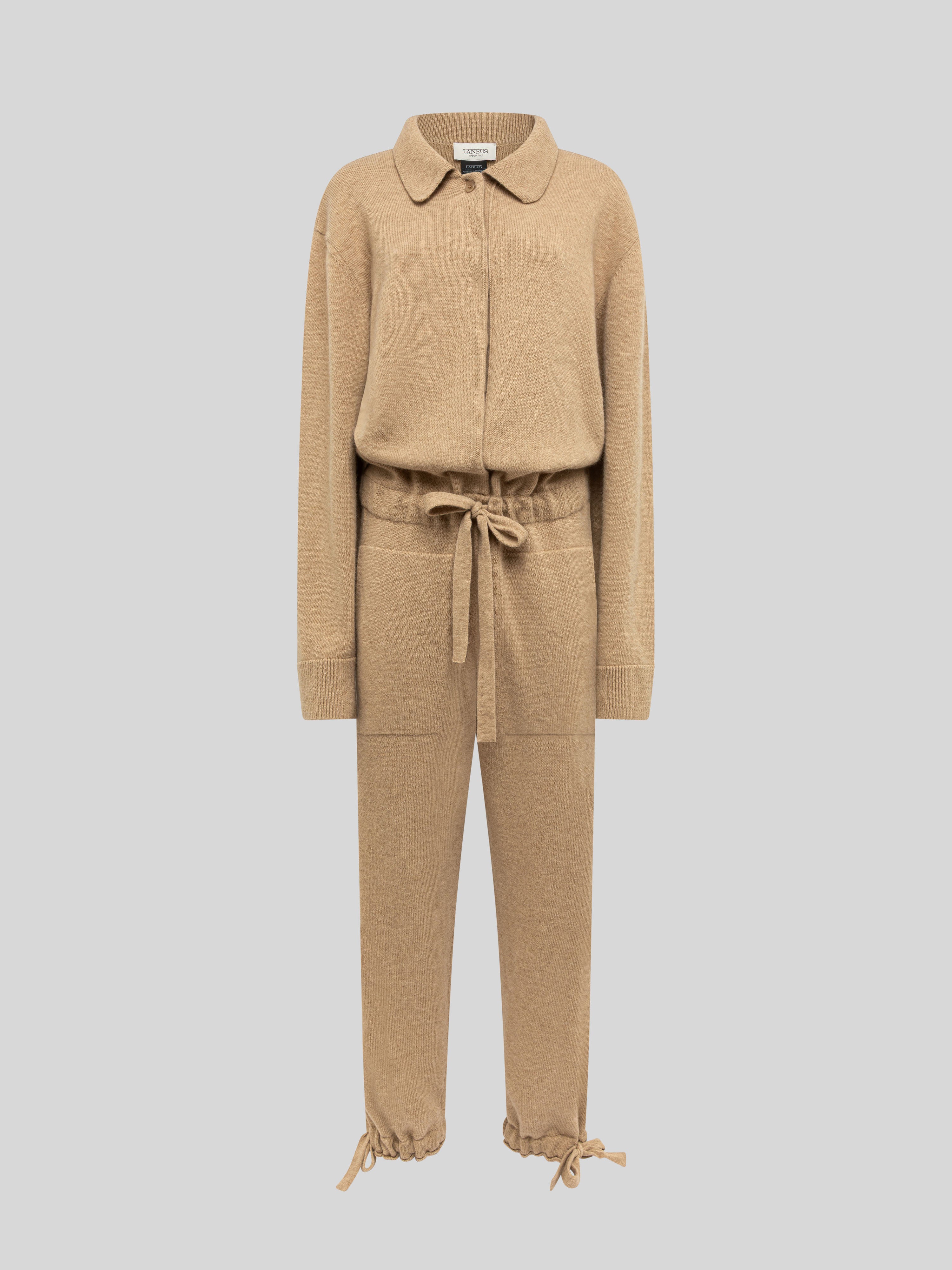 KNIT JUMPSUIT IN LANA E ANGORA