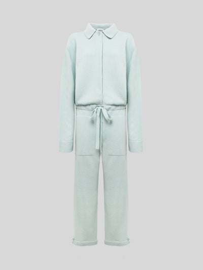 KNIT JUMPSUIT IN WOOL AND ANGORA