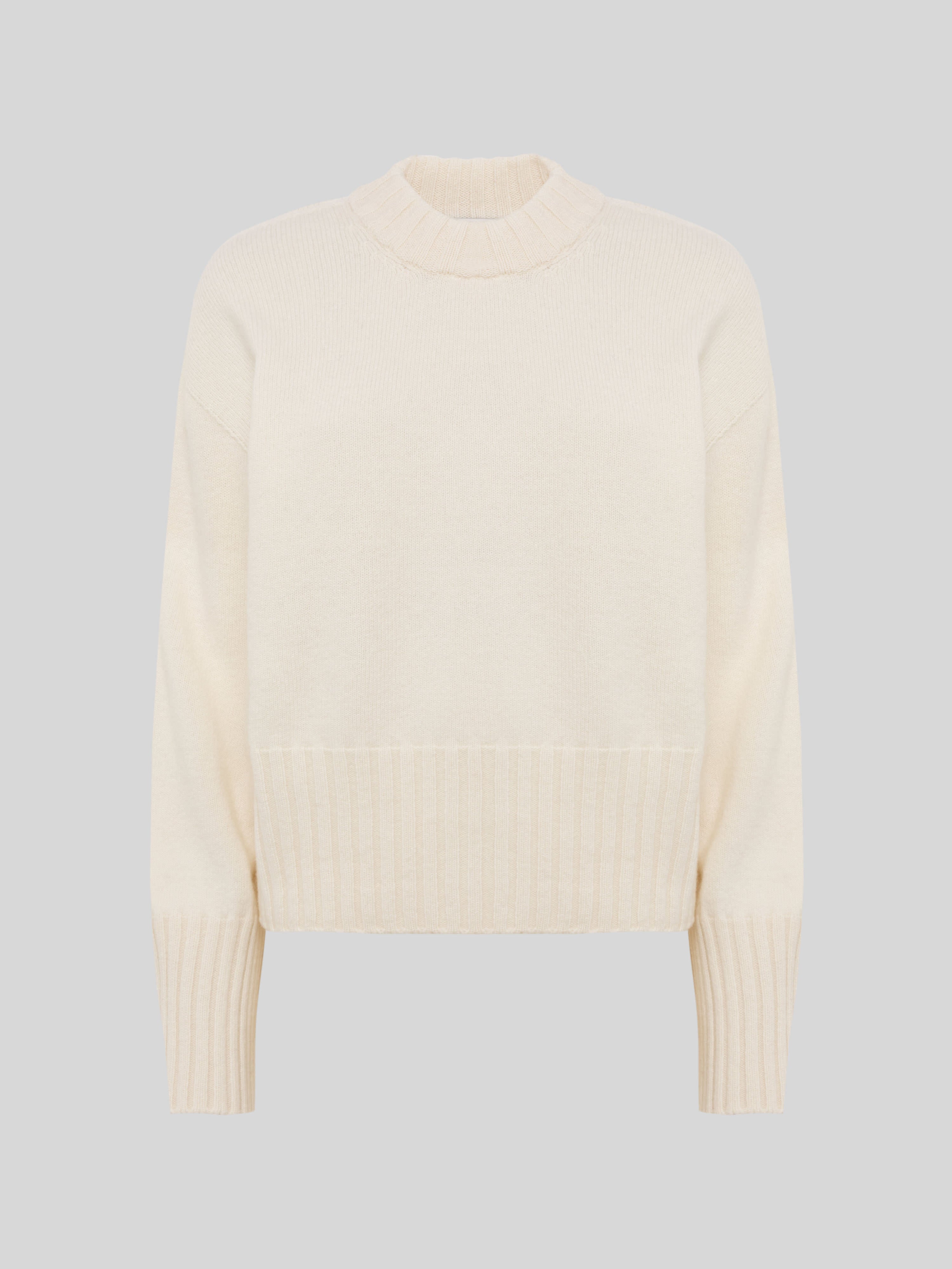 CREWNECK BOXY IN LANA E CASHMERE