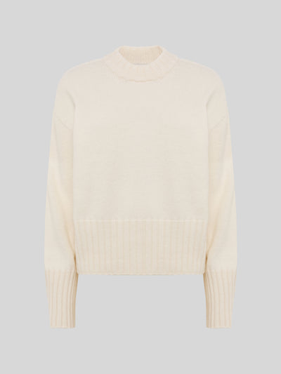 CREWNECK BOXY IN LANA E CASHMERE