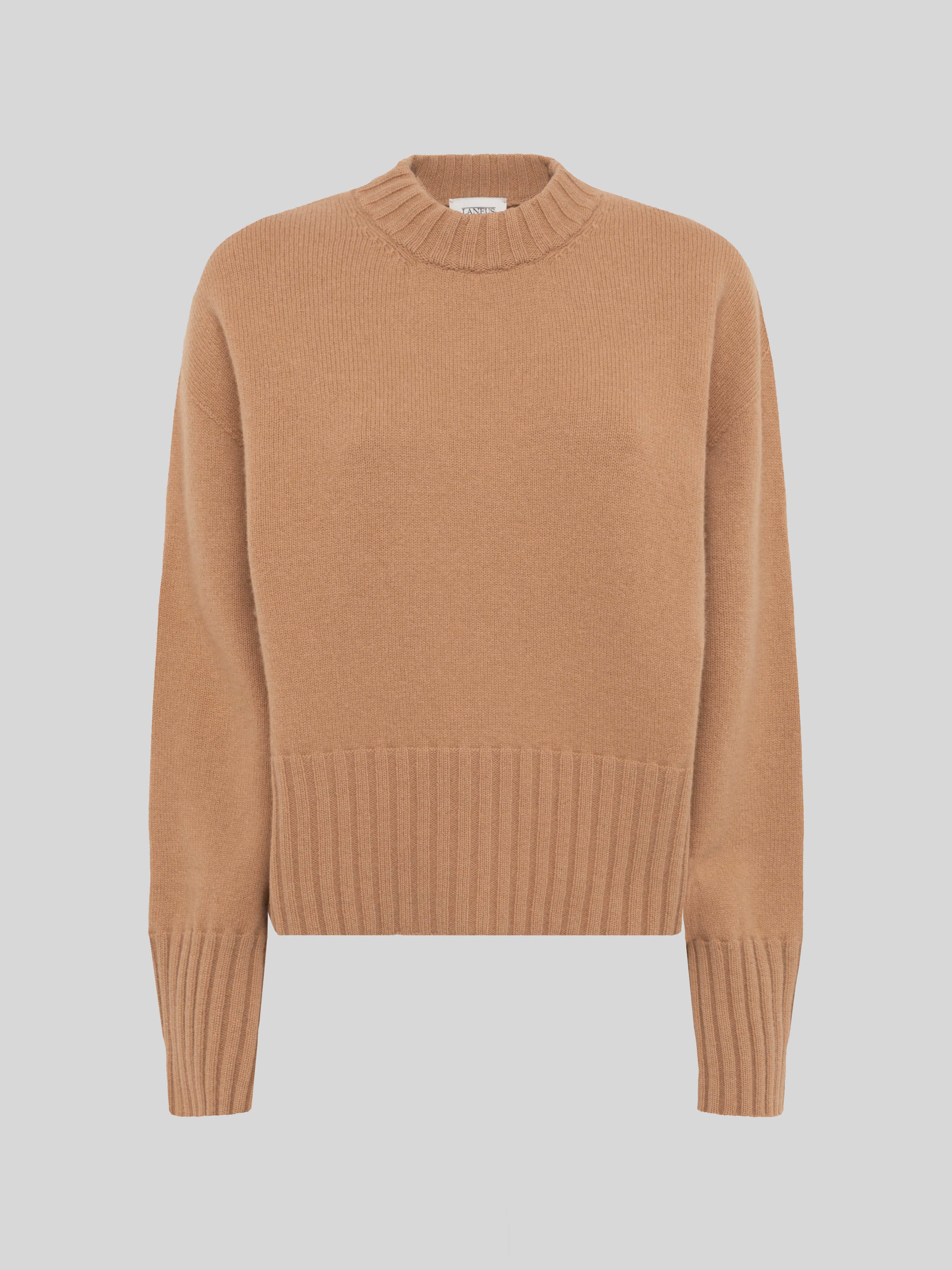 CREWNECK BOXY IN LANA E CASHMERE