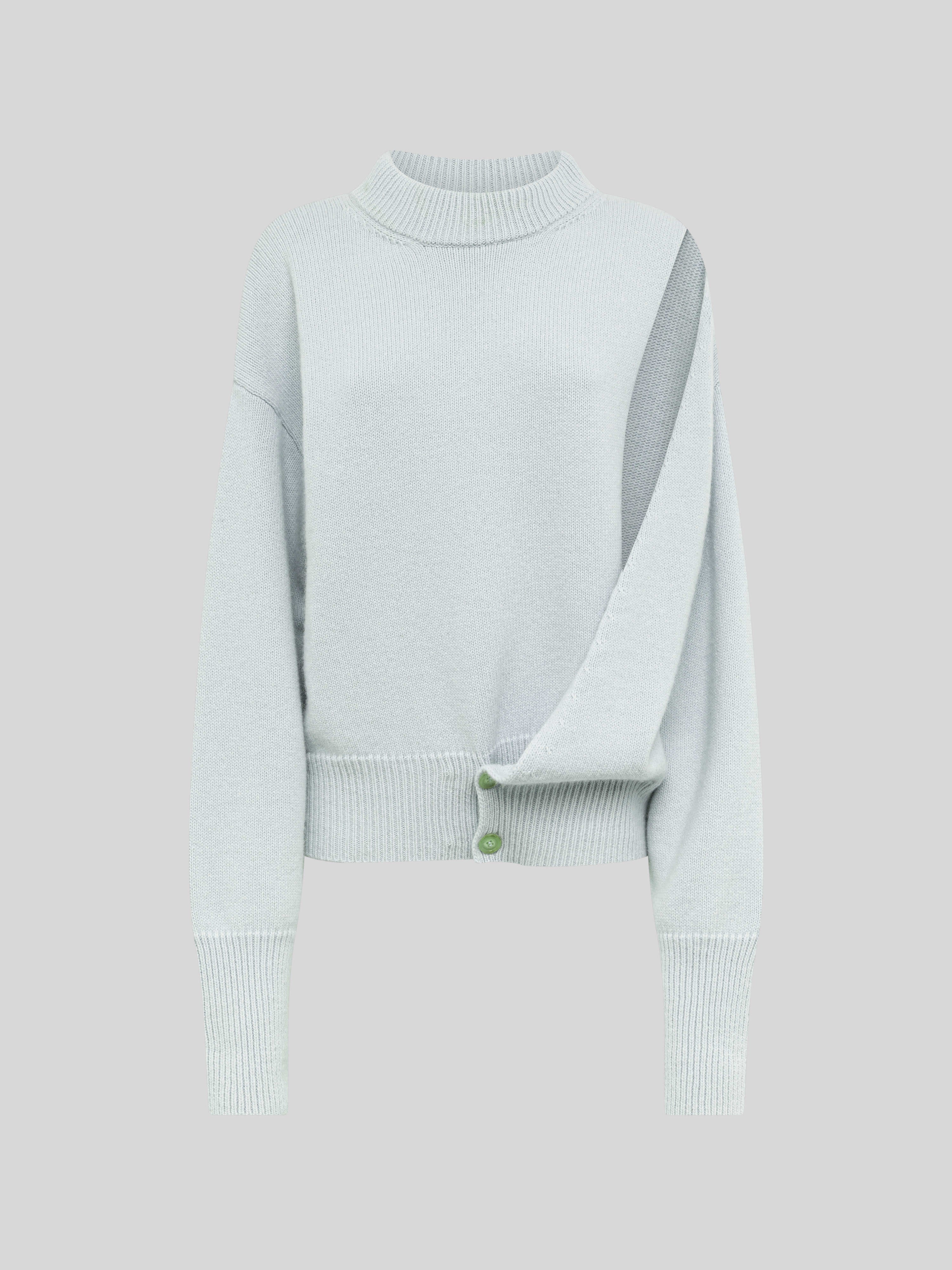 ASYMMETRIC CREWNECK BOXY IN LANA E ANGORA