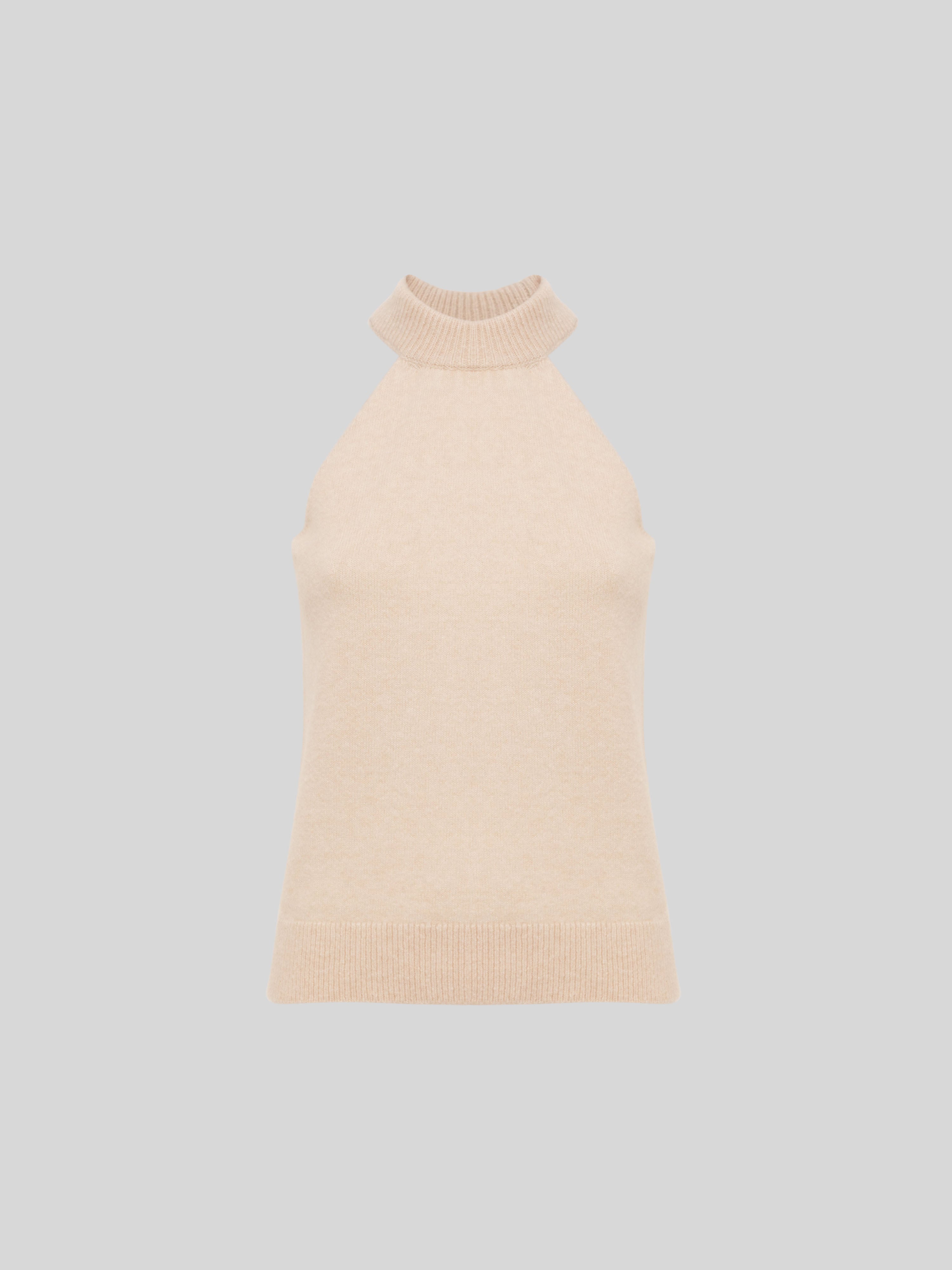 SLEEVELESS TOP IN CASHMERE E SETA