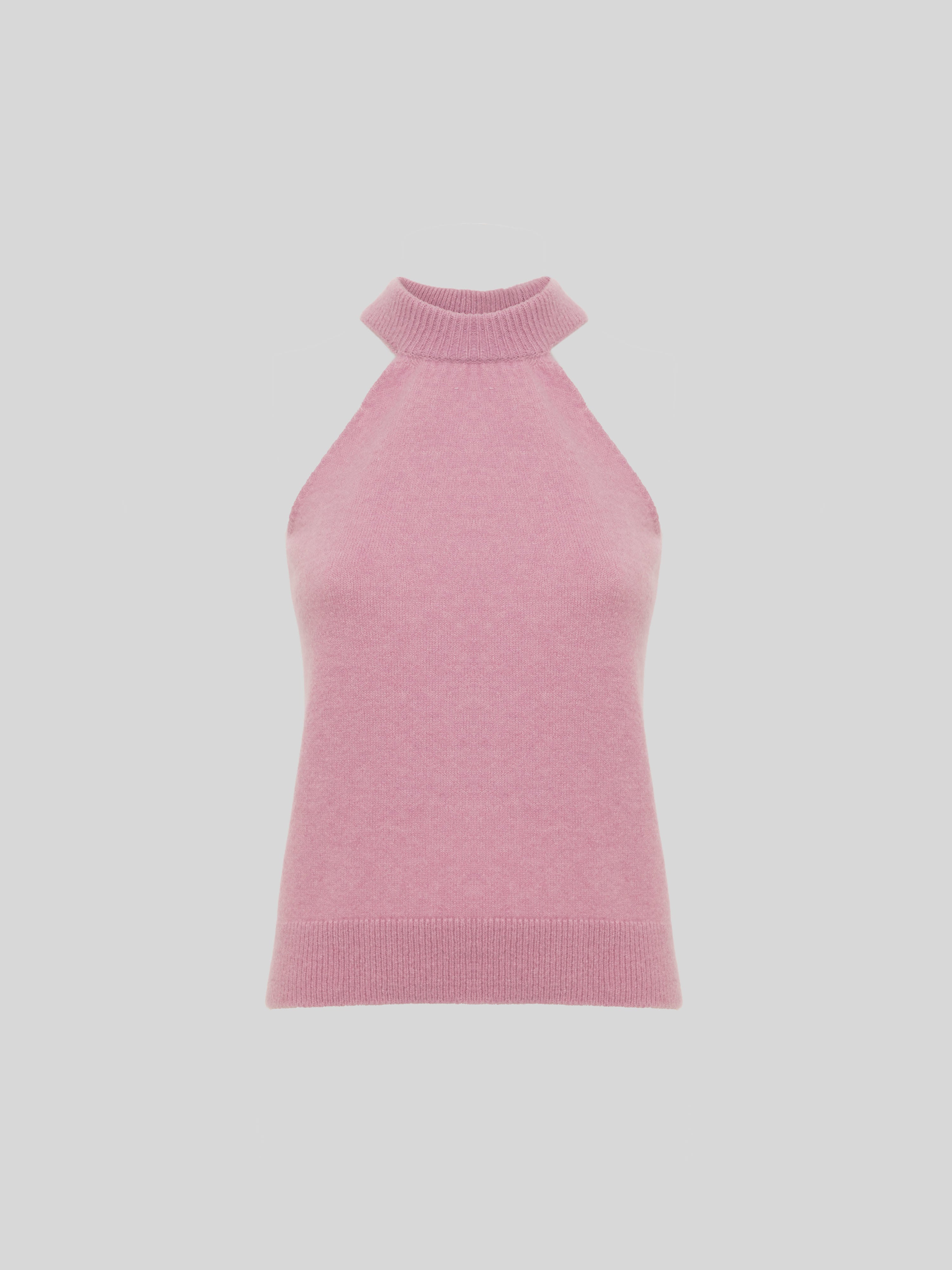 SLEEVELESS TOP IN CASHMERE E SETA