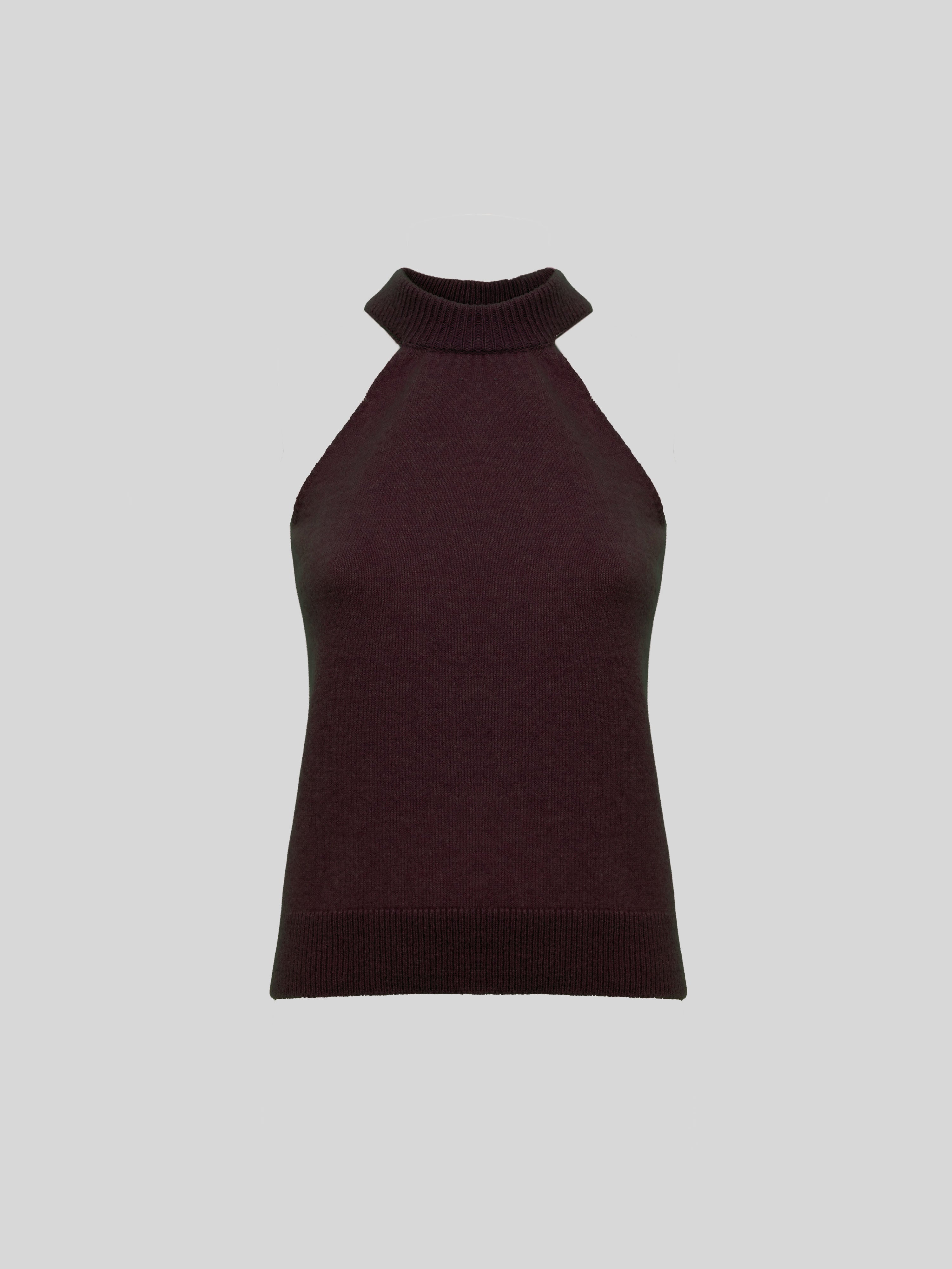 SLEEVELESS TOP IN CASHMERE E SETA