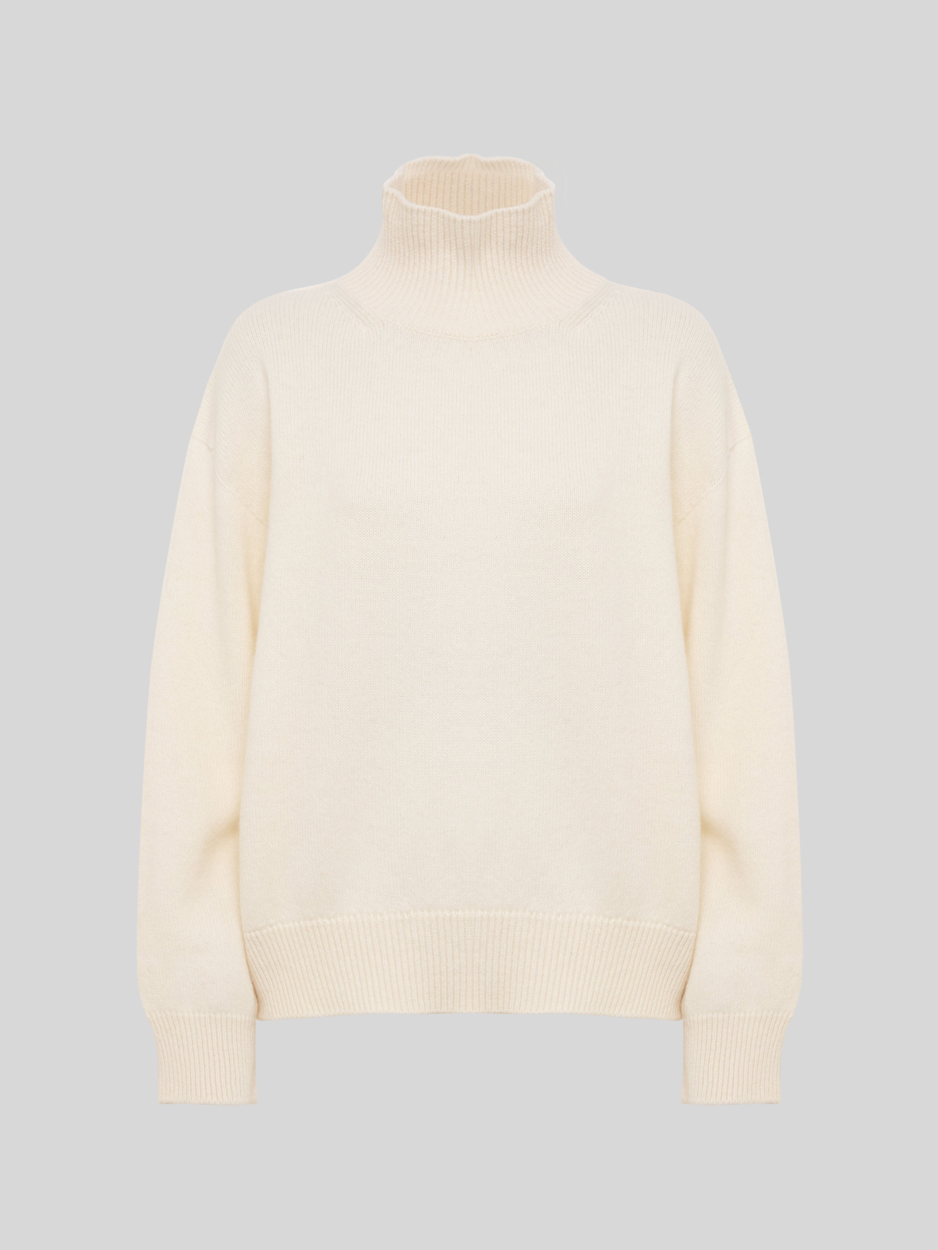 TURTLENECK BOXY IN LANA E CASHMERE