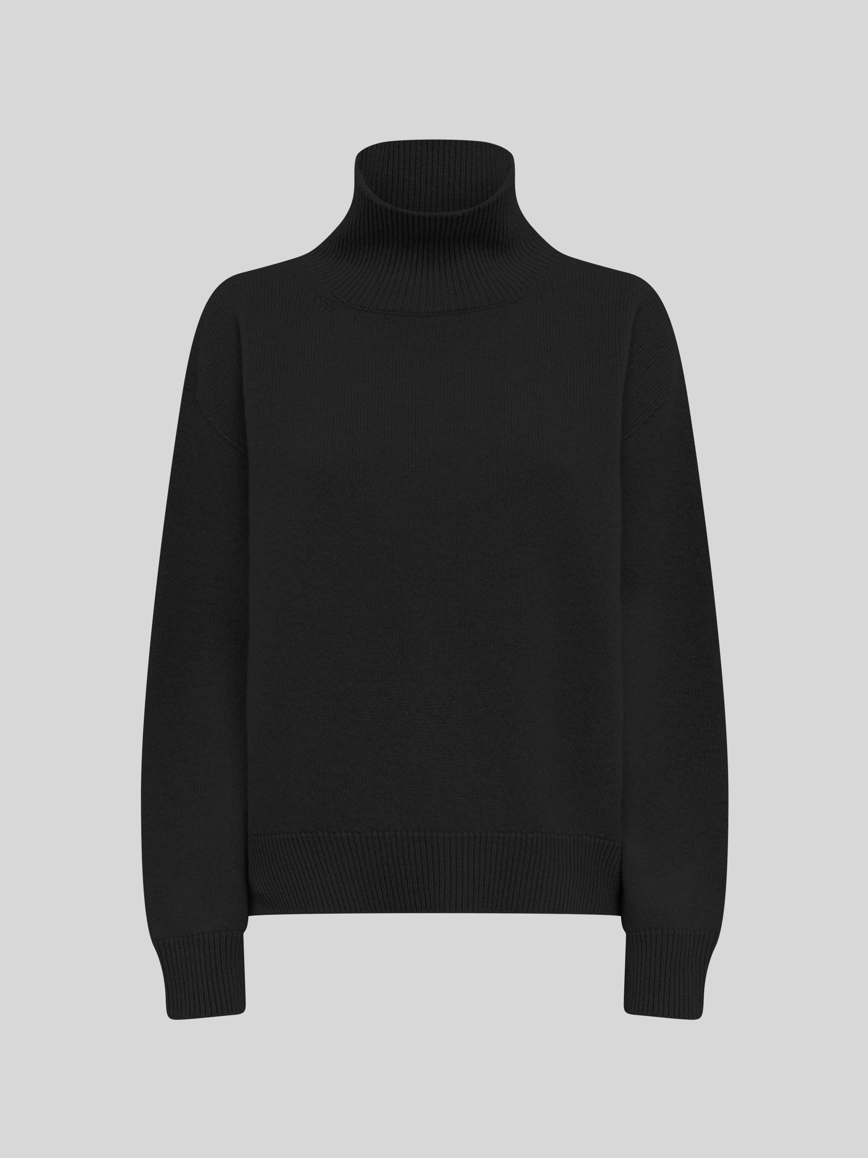 TURTLENECK BOXY IN LANA E CASHMERE