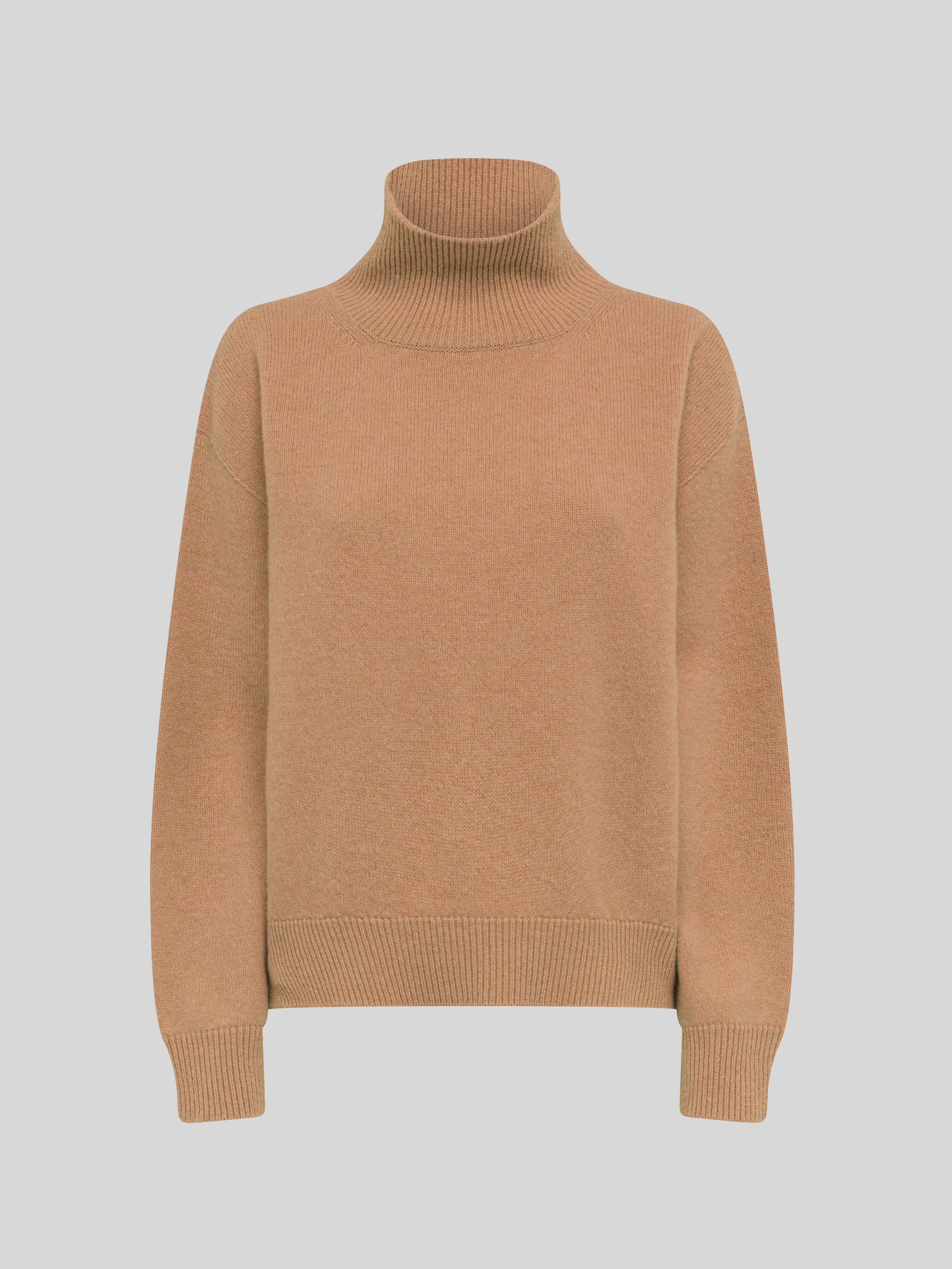 TURTLENECK BOXY IN LANA E CASHMERE