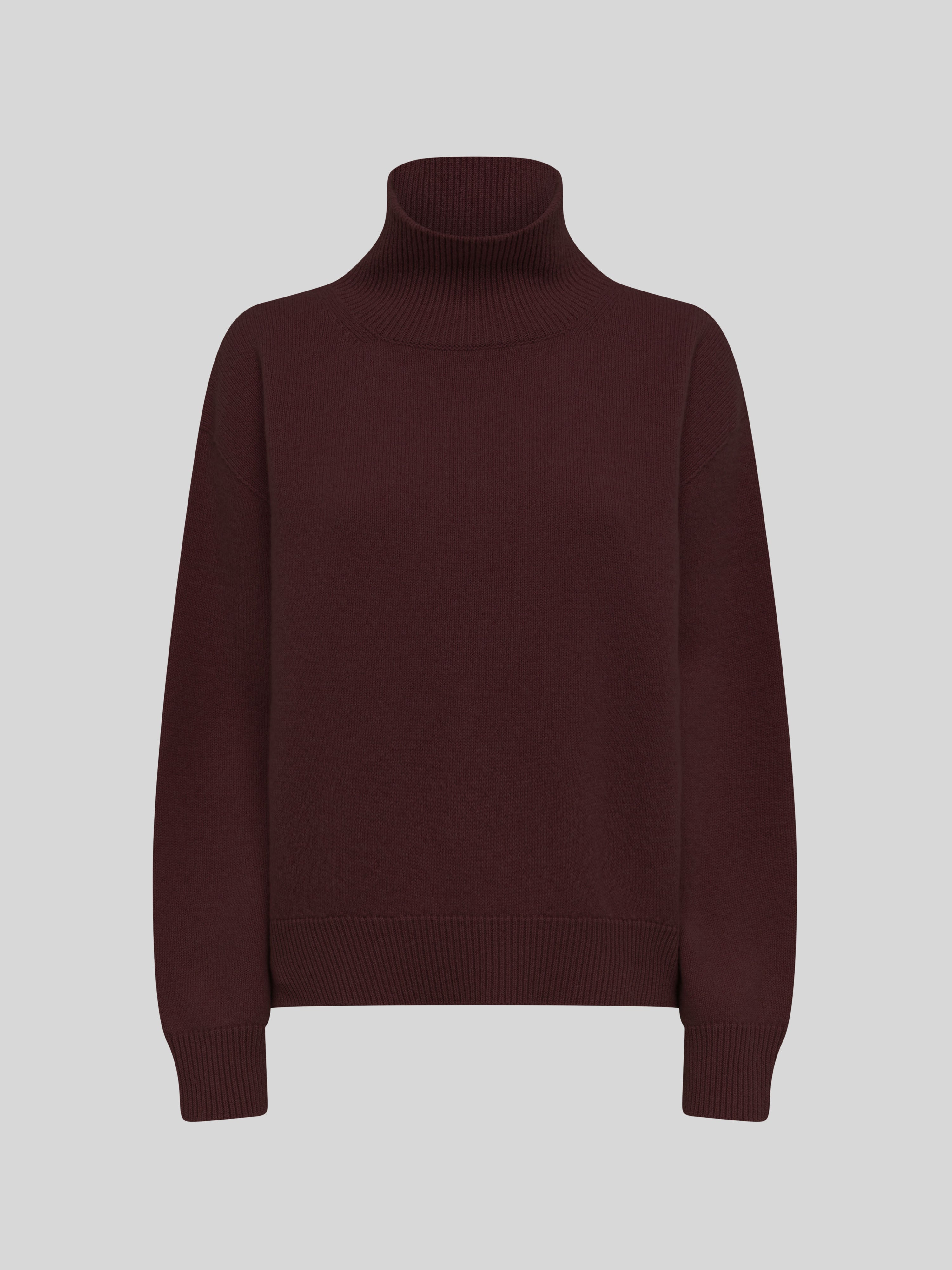 TURTLENECK BOXY IN LANA E CASHMERE
