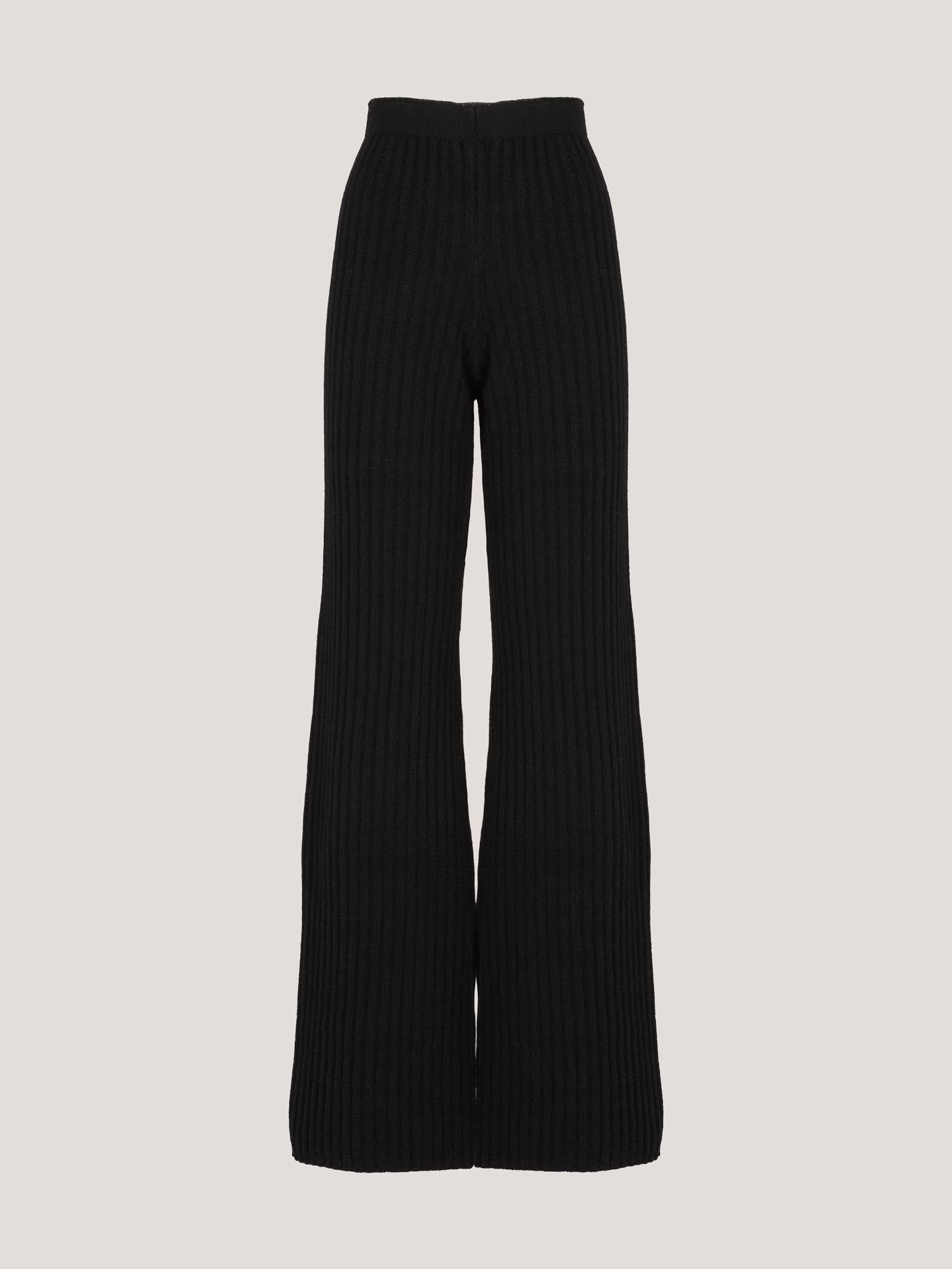 WIDE FLAT RIBBED TROUSERS