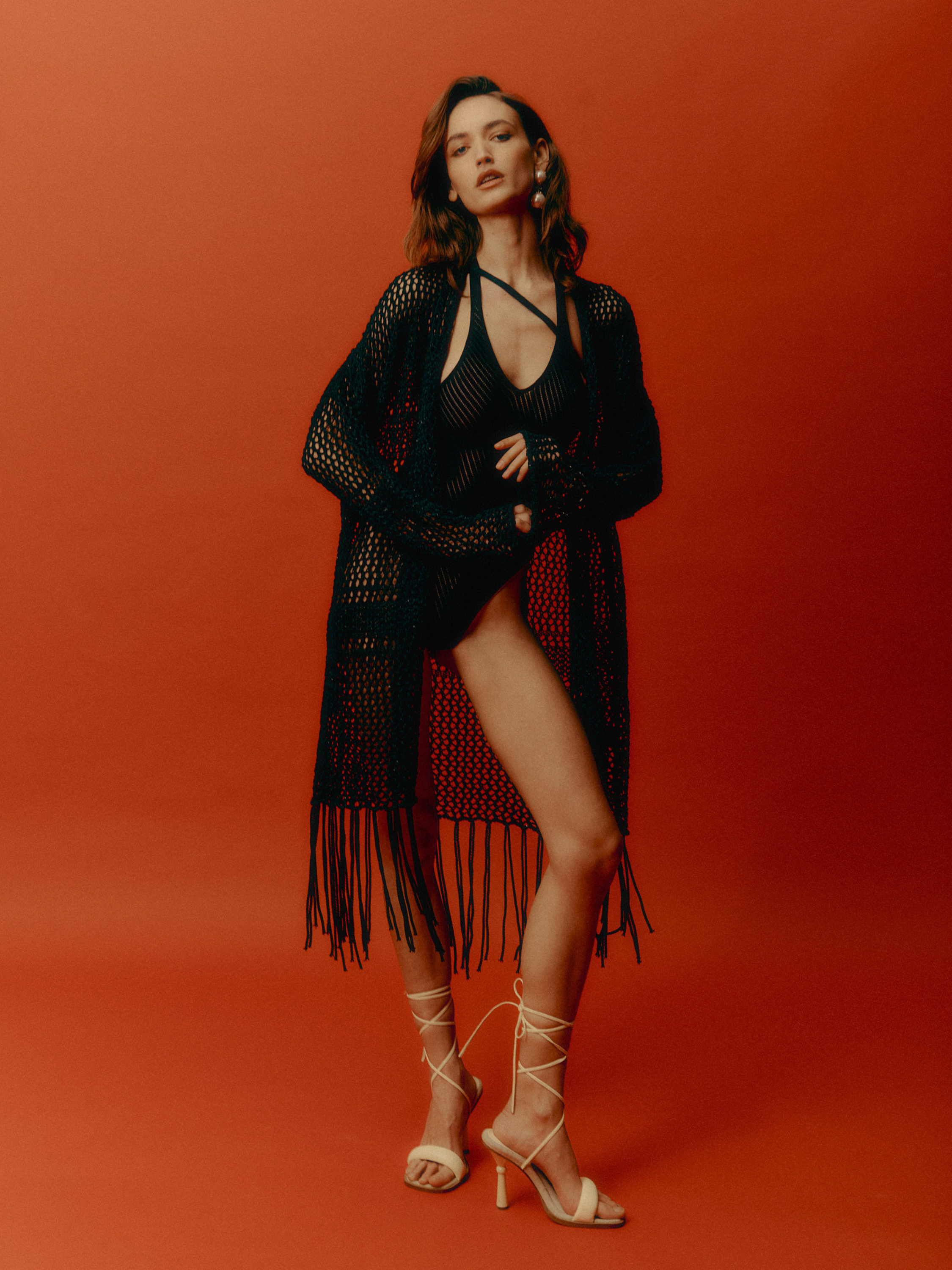 Oversize knitted cardigan