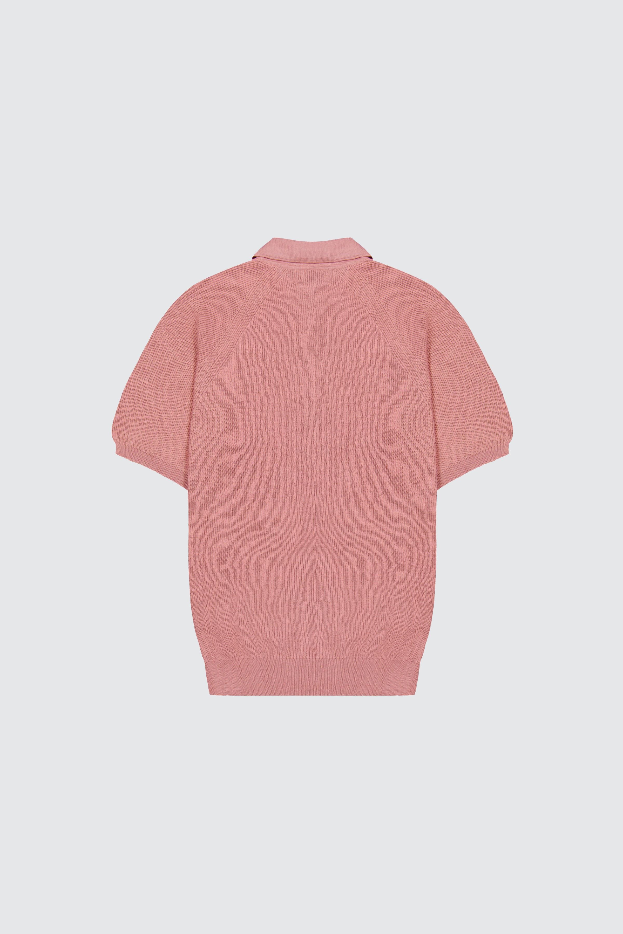 Laneus polo pink in maglia con bottoni