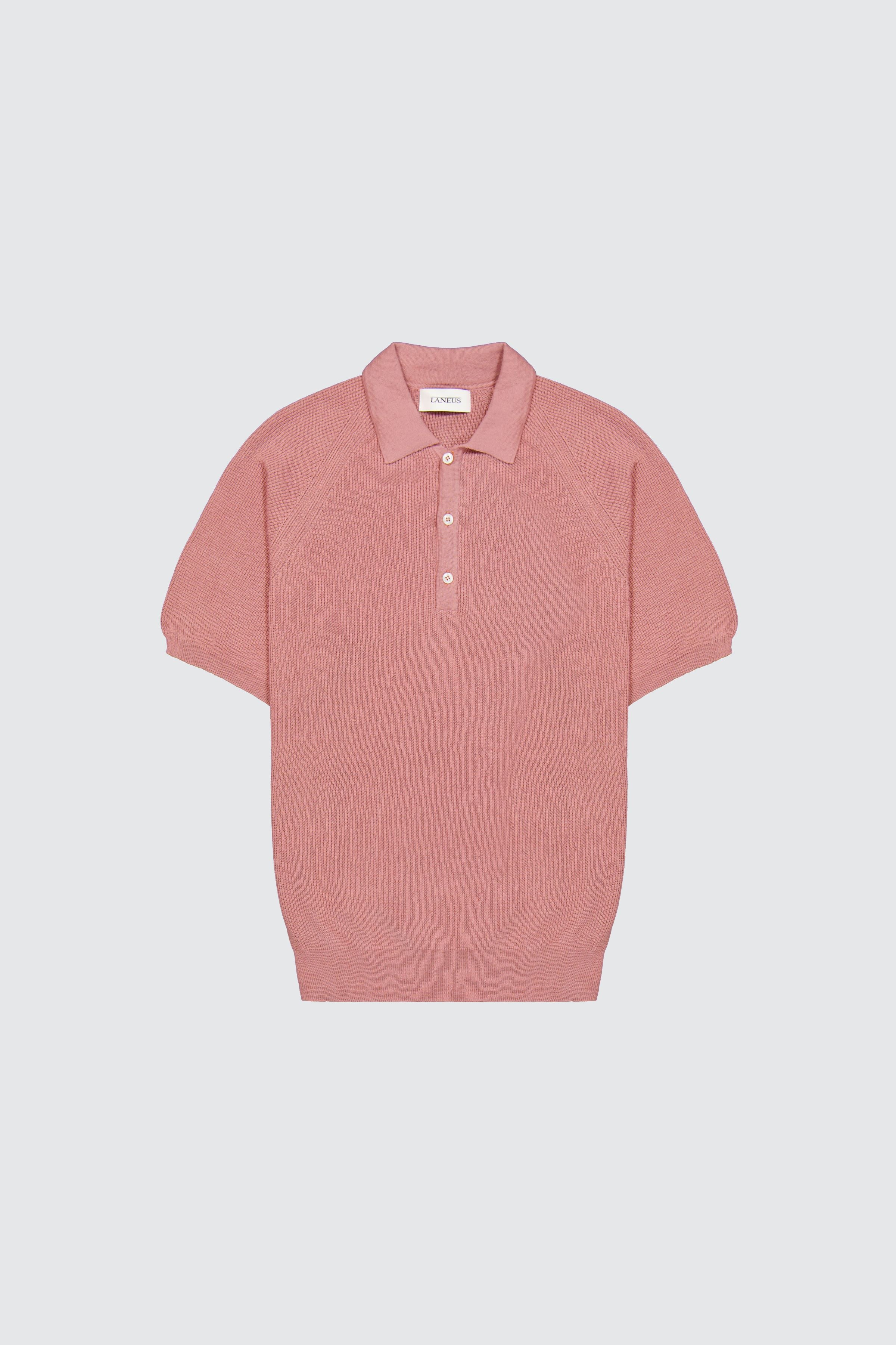 Laneus polo pink in maglia con bottoni