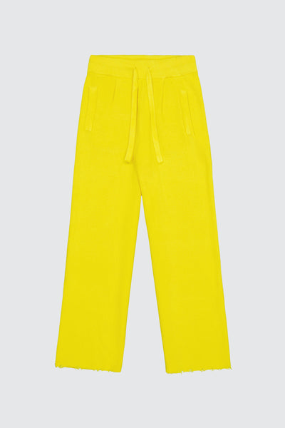 Laneus pantalone yellow in maglia effetto destroyed