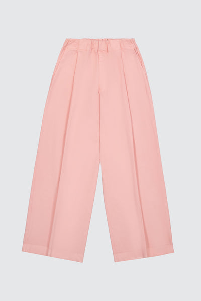 Laneus pantaloni pink  loose fit a vita alta