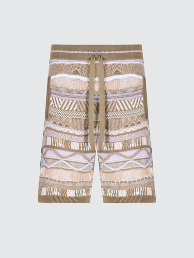 Knitted "Laneus" jacquard shorts