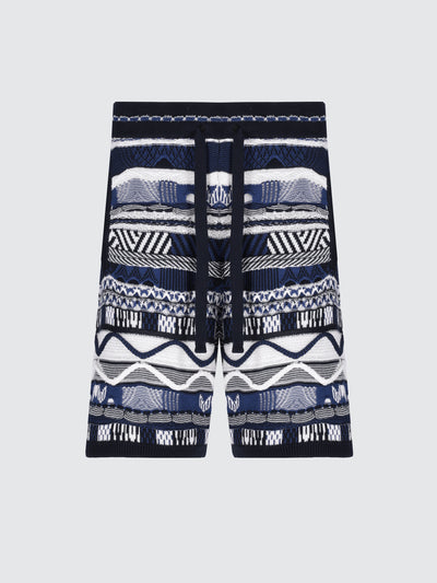 Knitted "Laneus" jacquard shorts
