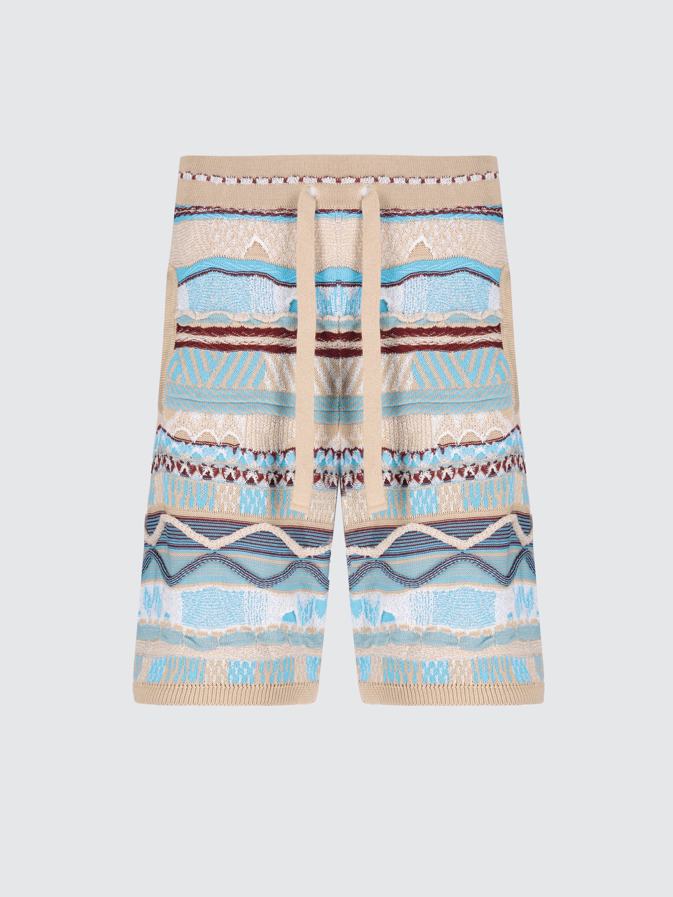 Knitted "Laneus" jacquard shorts