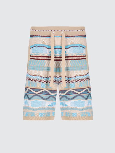 Knitted "Laneus" jacquard shorts