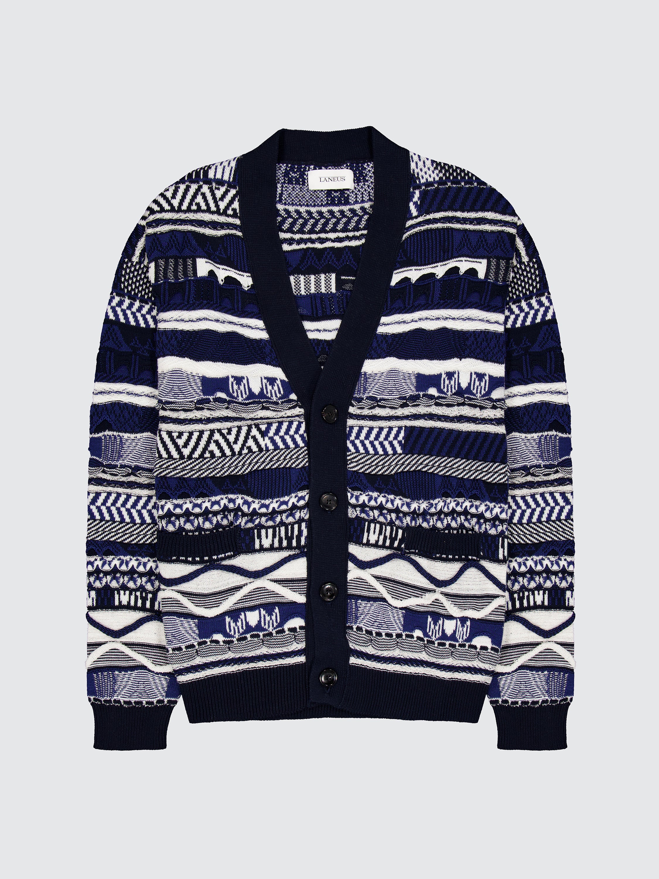 Knitted "Laneus" jacquard cardigan