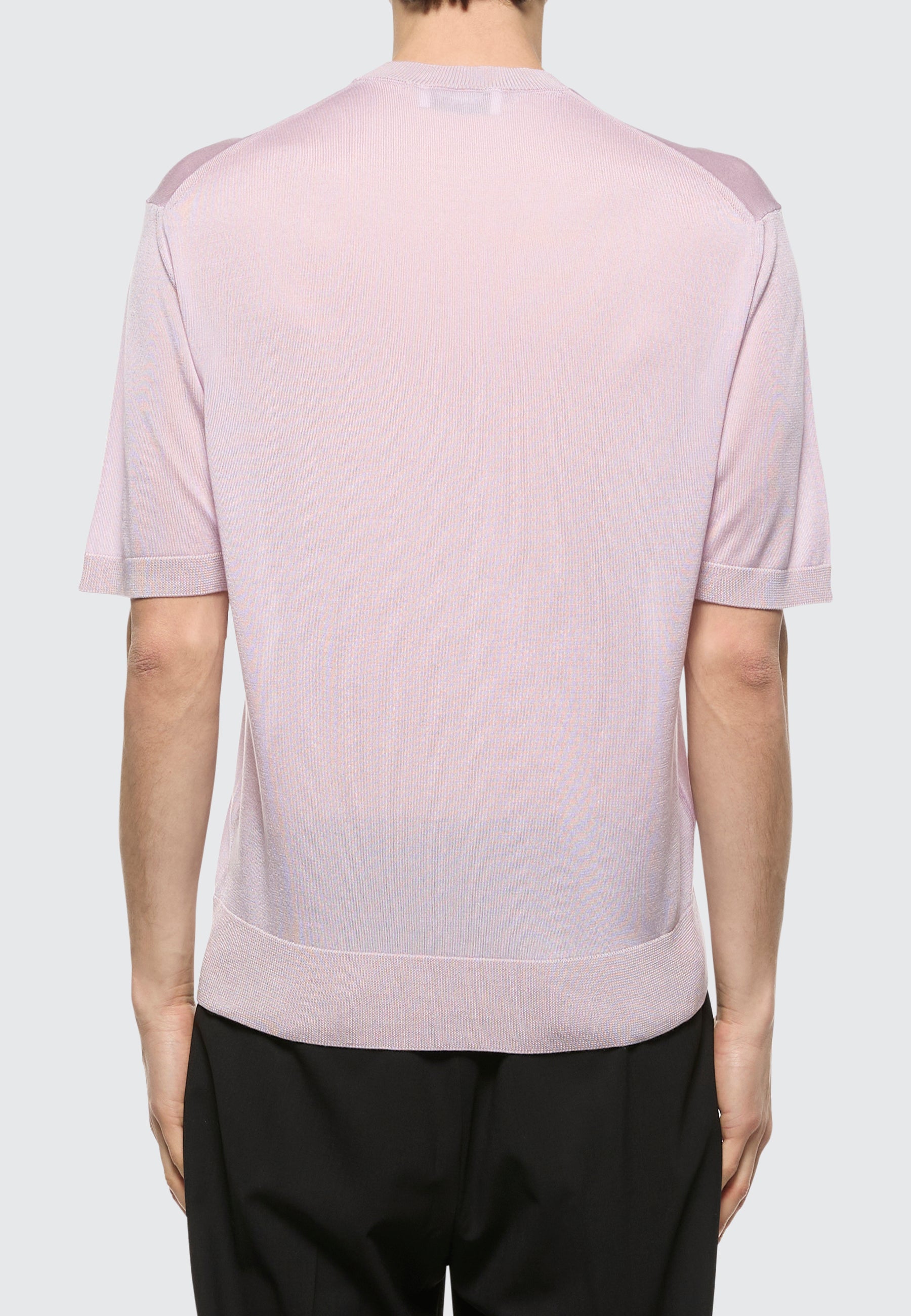 T-shirt girocollo in maglia