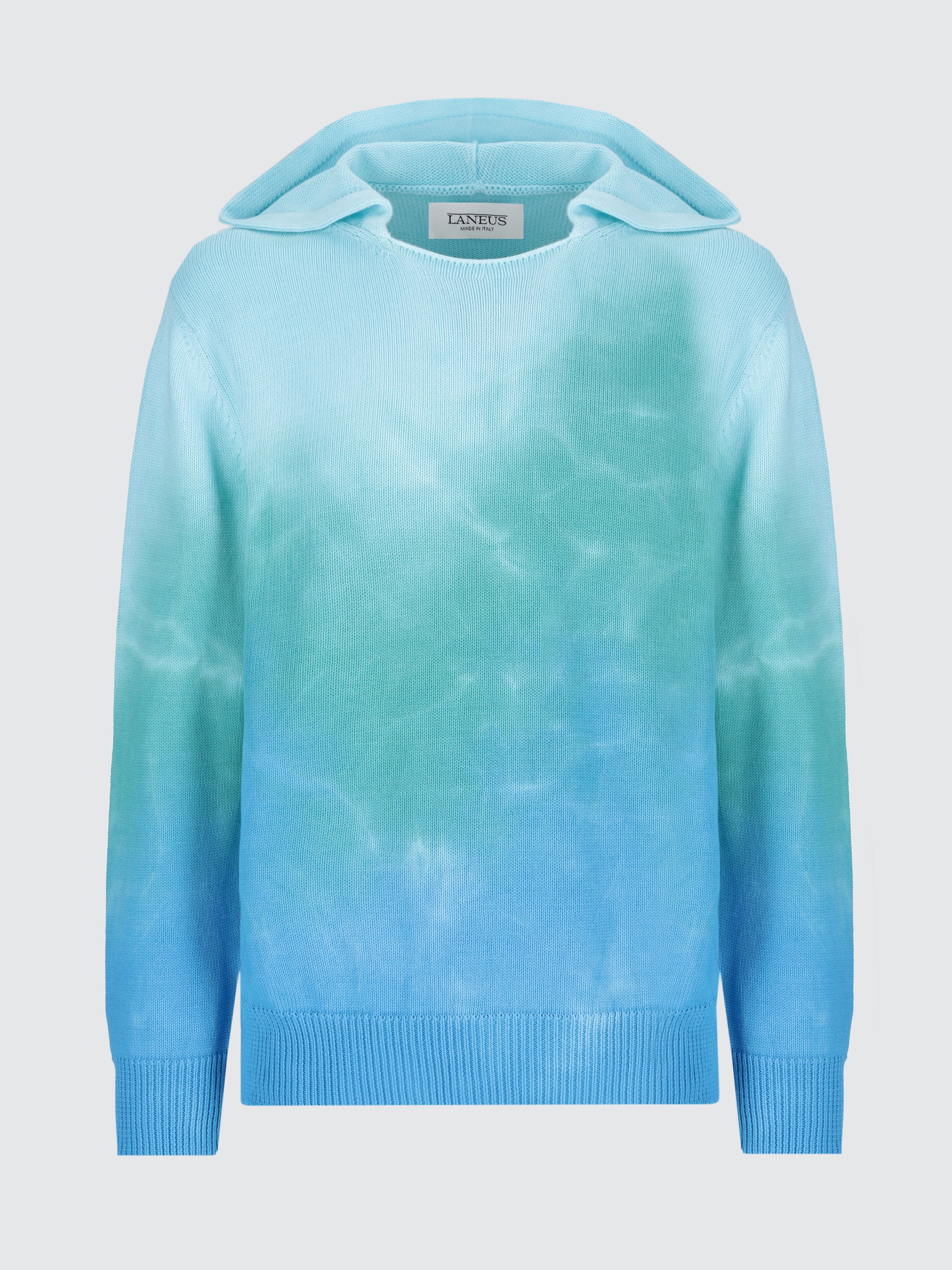Knitted tie dye hoodie