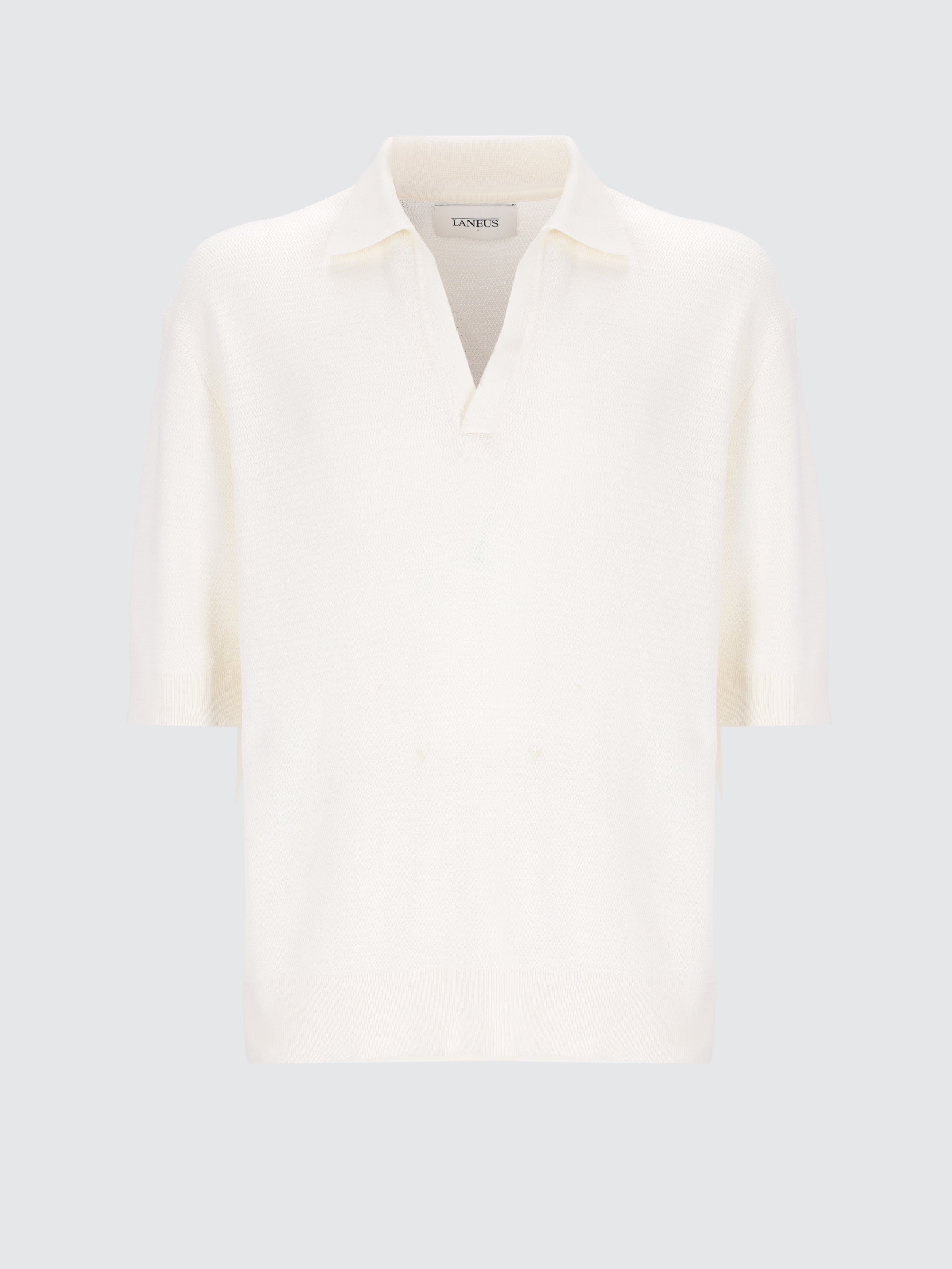 Knitted cotton polo