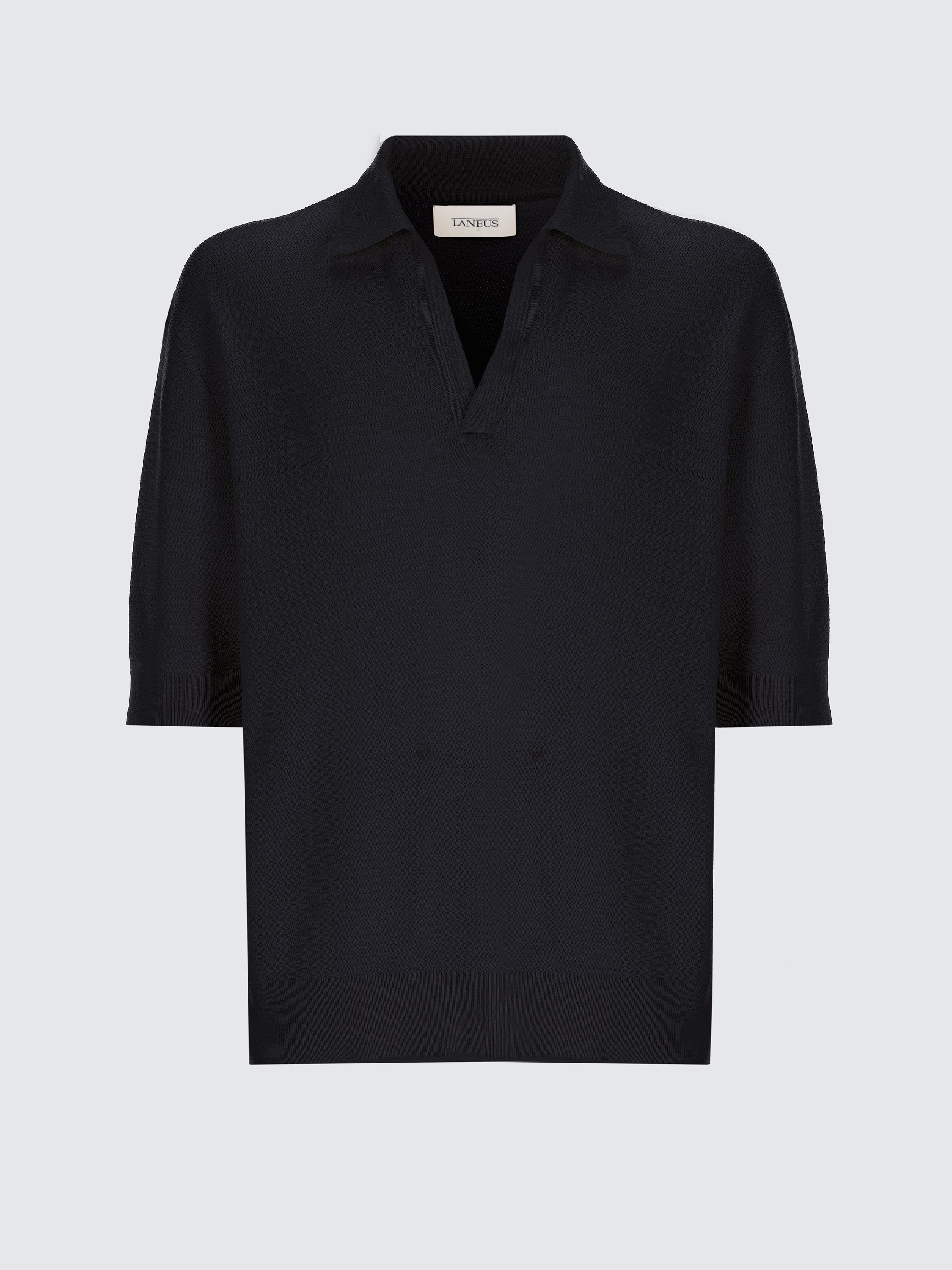Knitted cotton polo