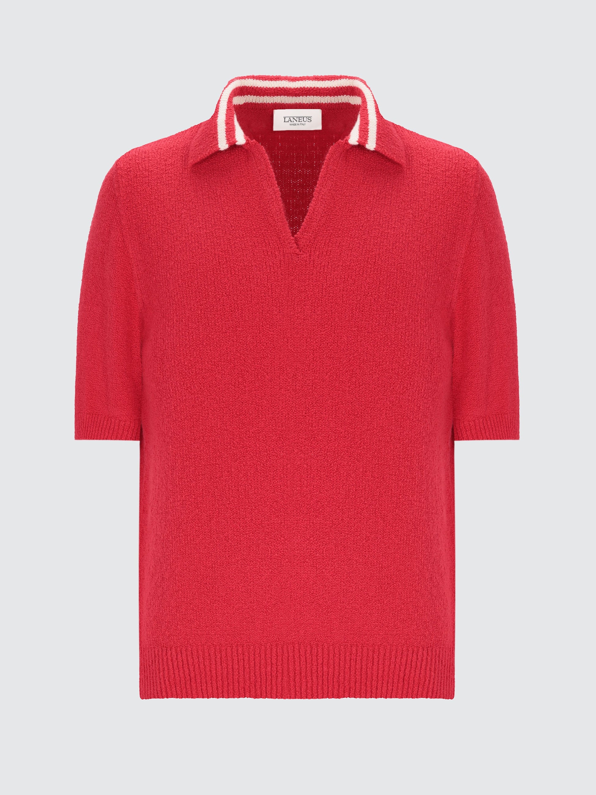 Knitted cotton polo