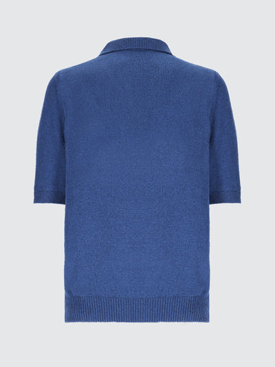 Knitted cotton polo