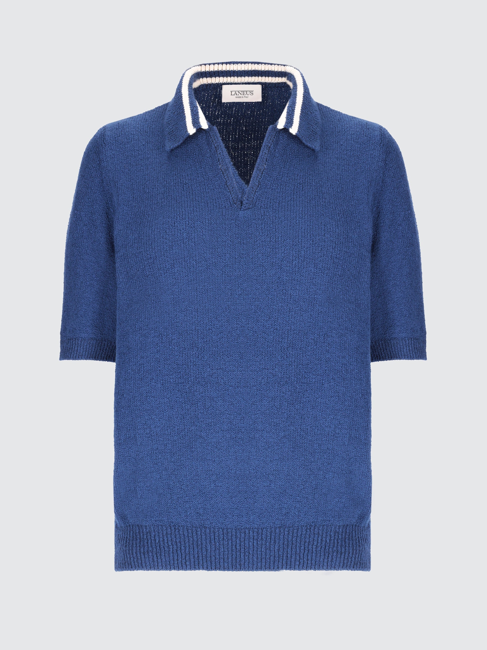 Knitted cotton polo